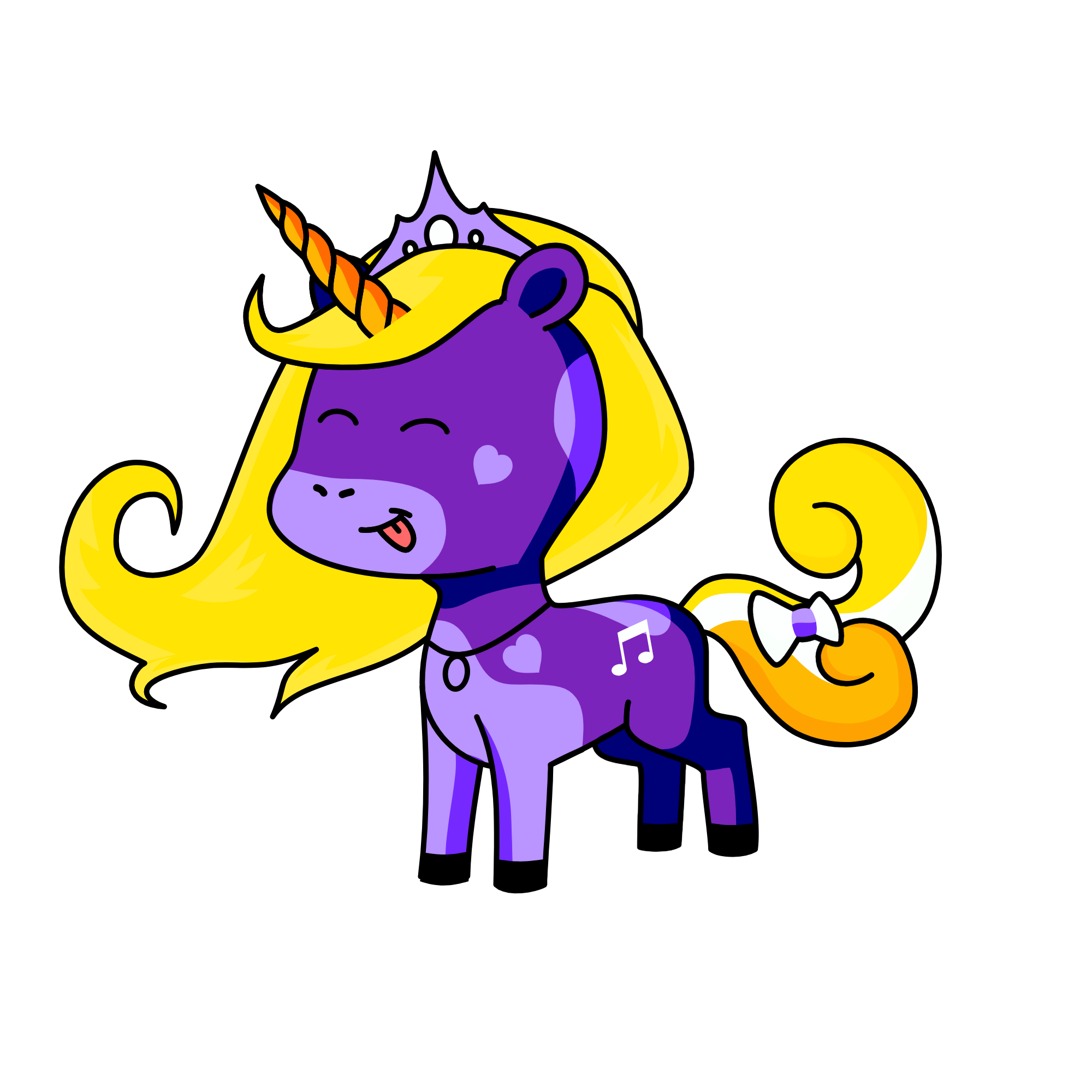 prinsess blonde, the unicorn