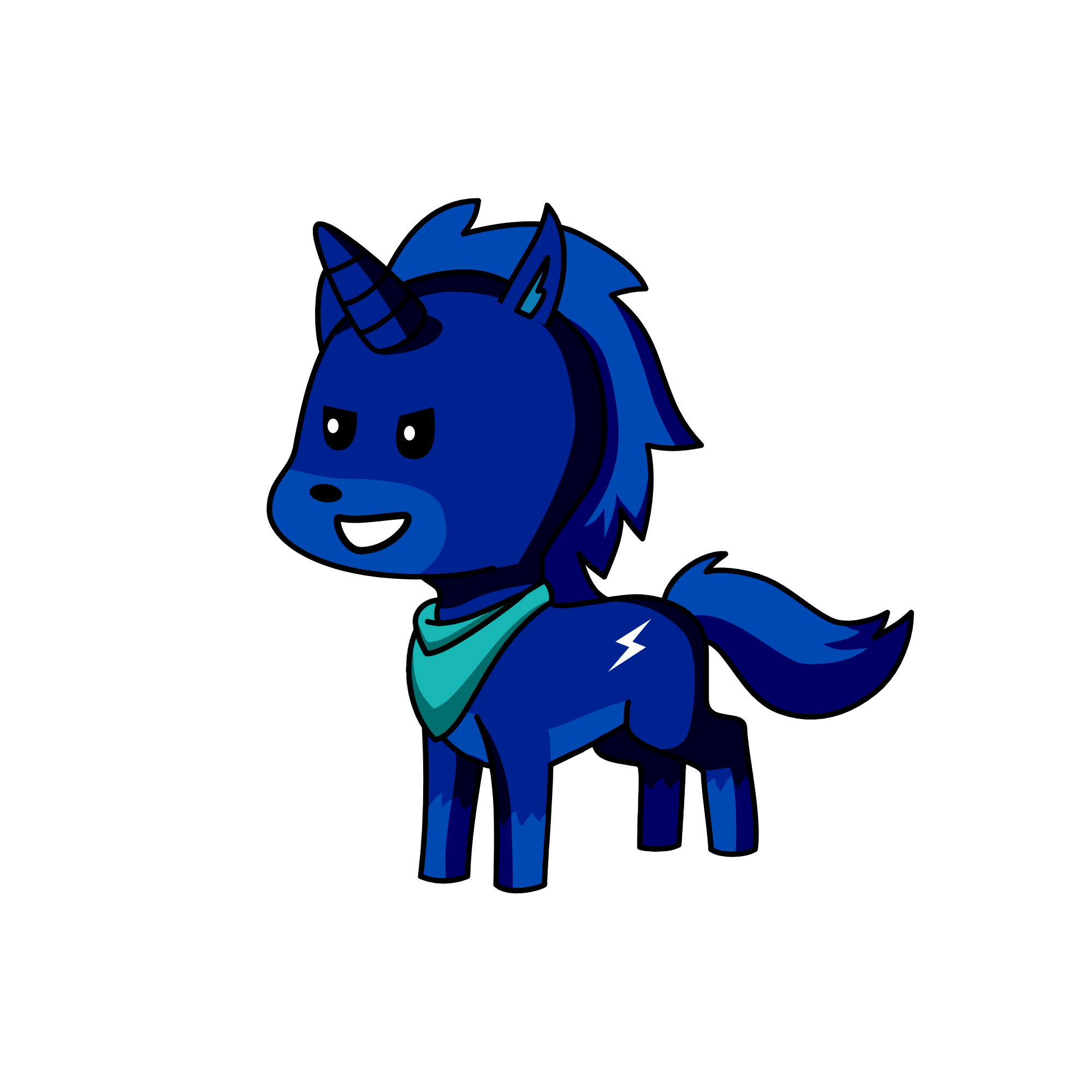 great blue, the unicorn