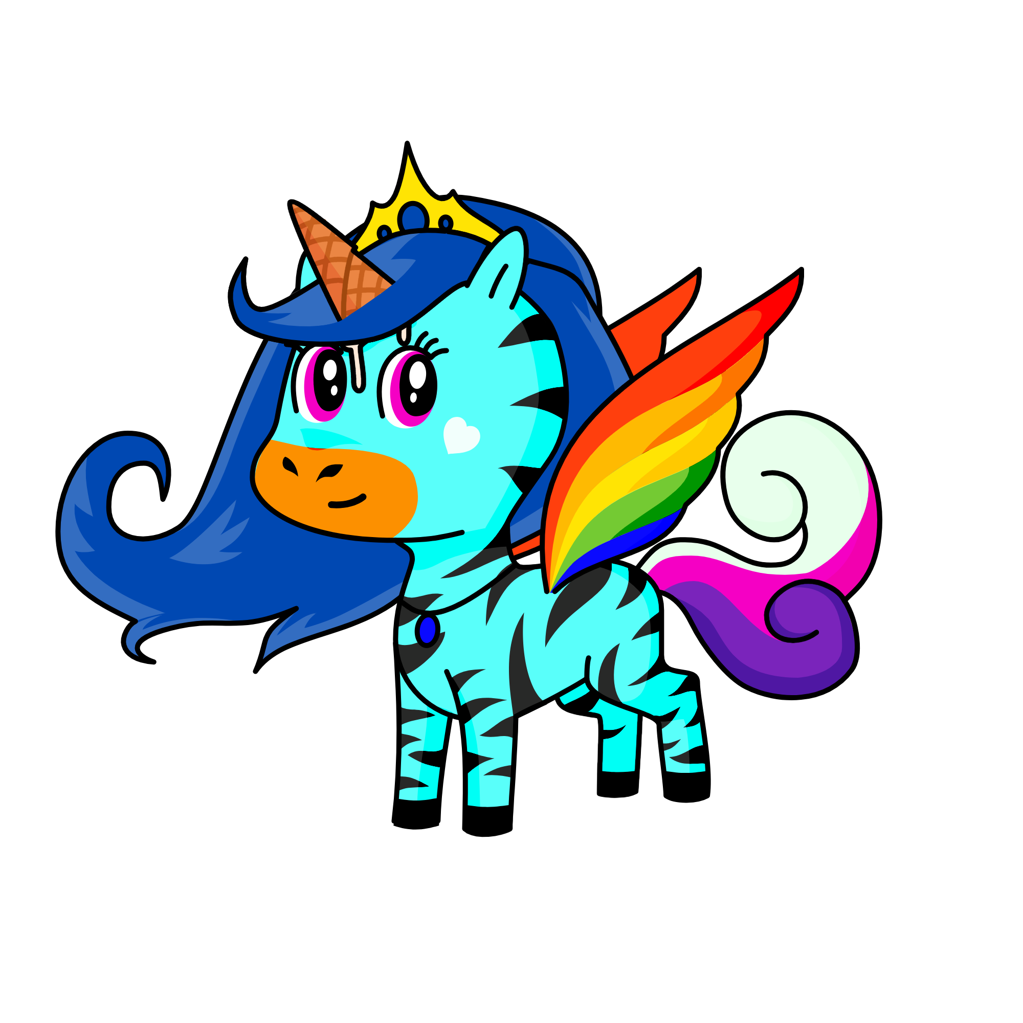 Princess Snow flake, the unicorn