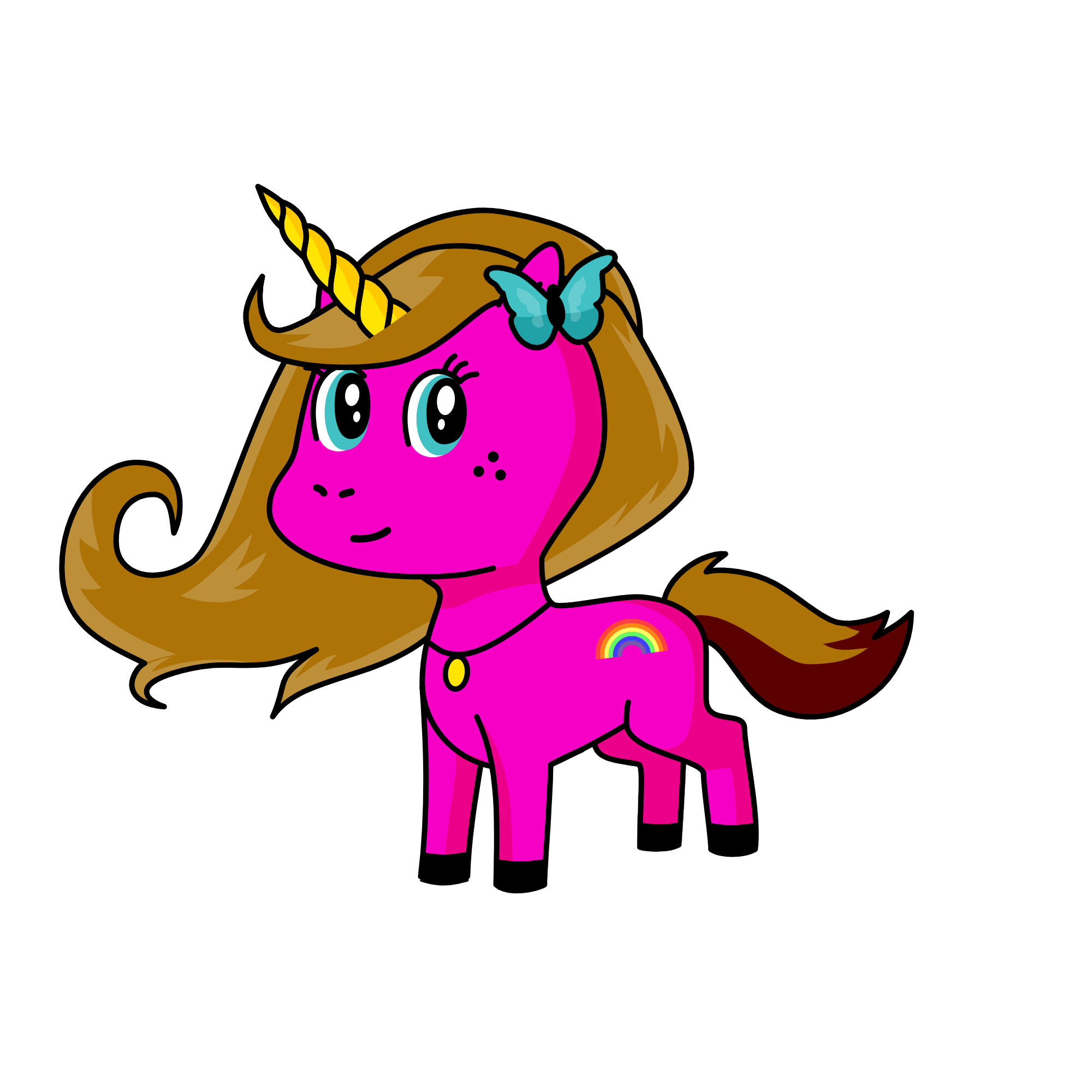 prinses pink, the unicorn