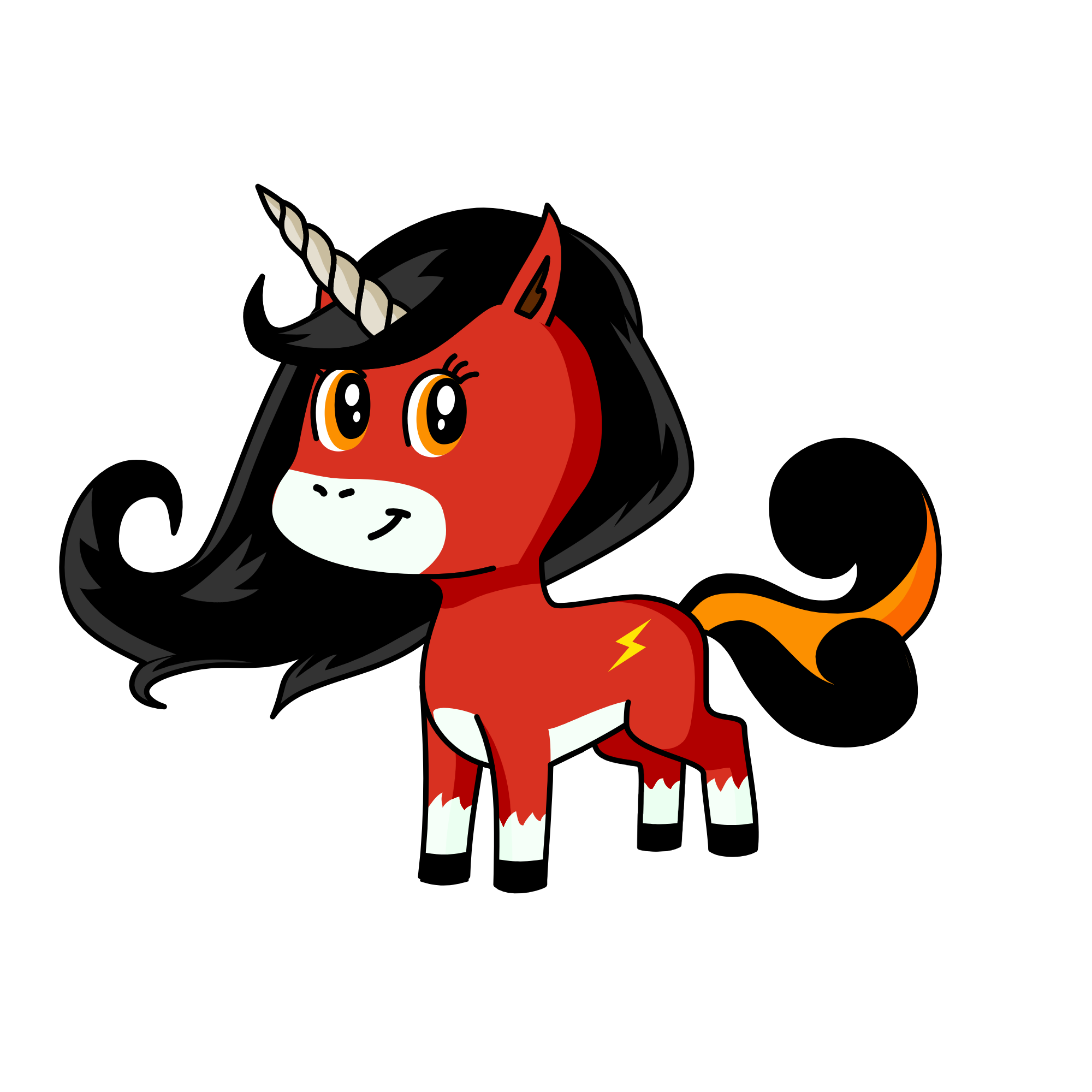 red, the unicorn