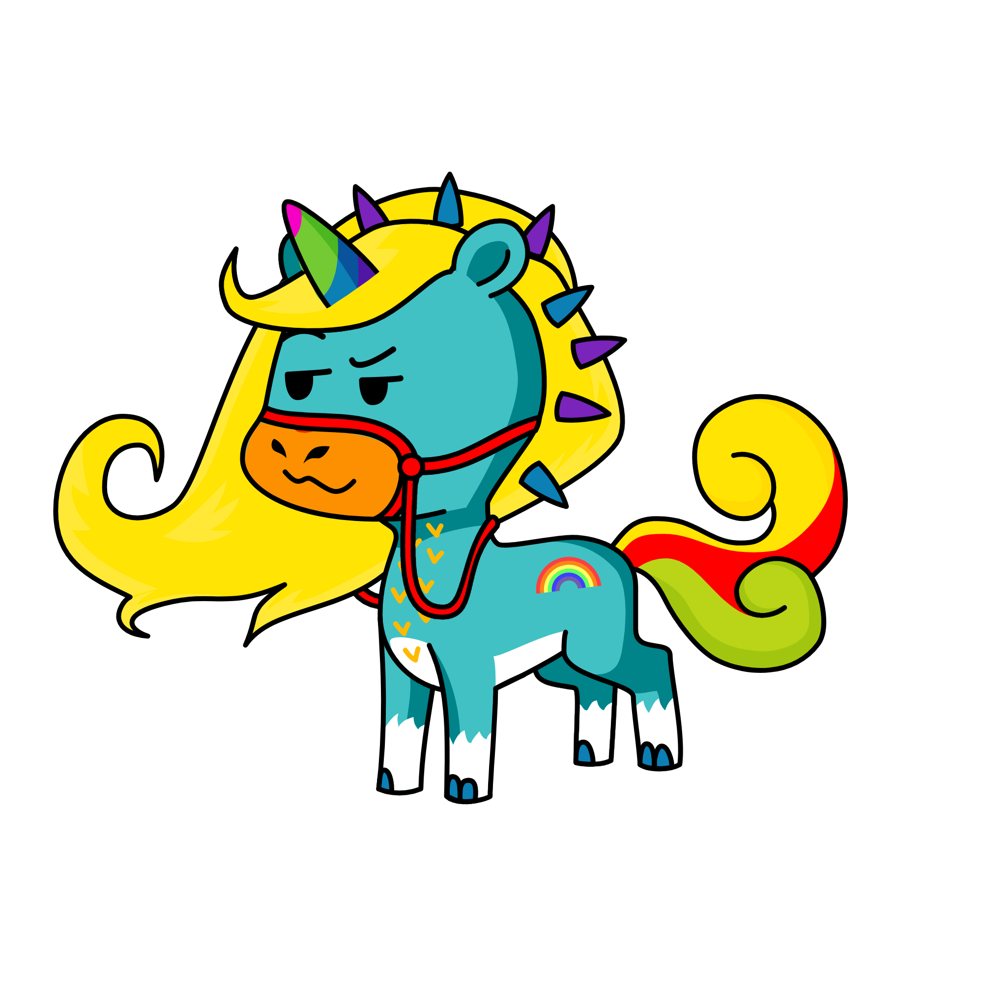 Rainbow , the unicorn