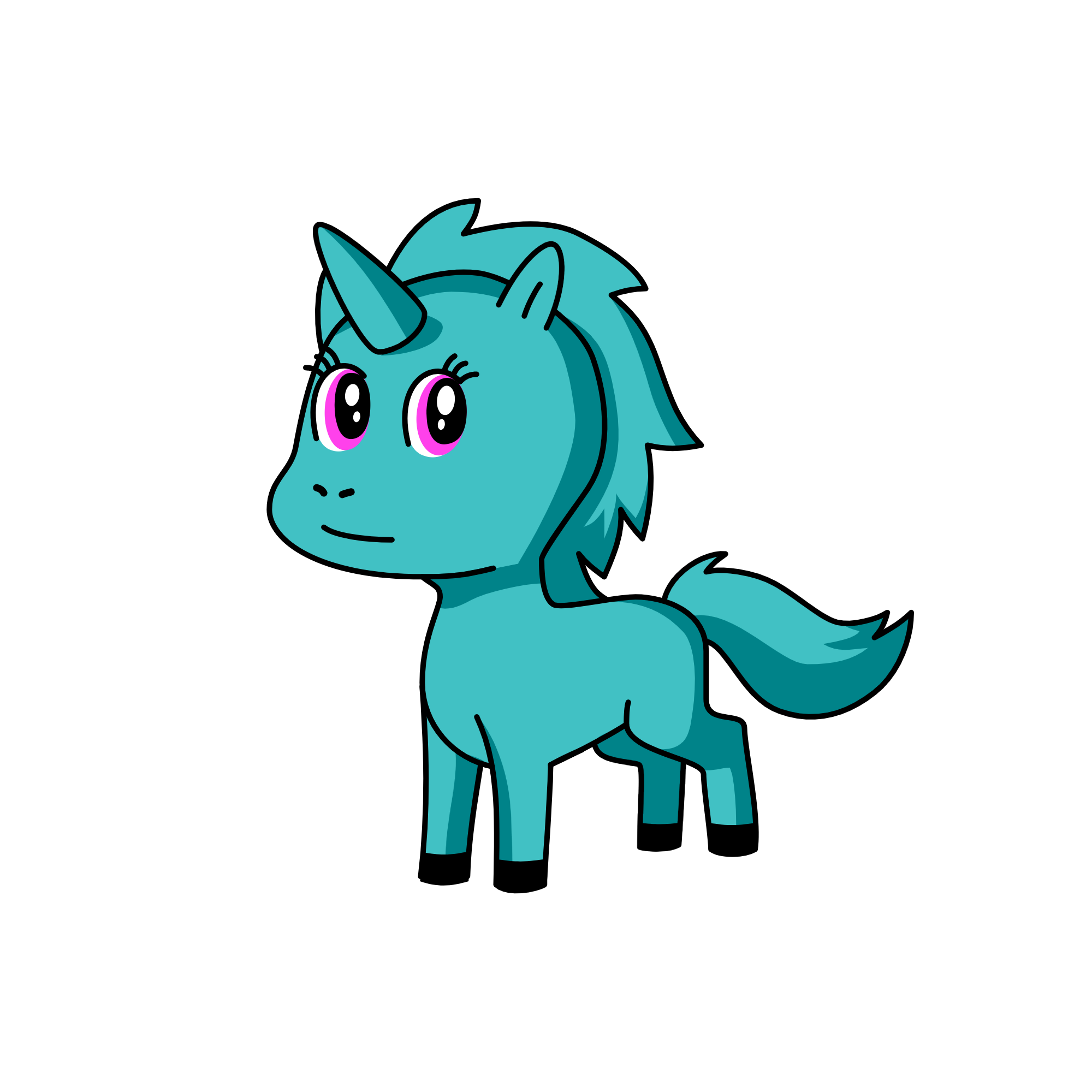 BLUE, the unicorn