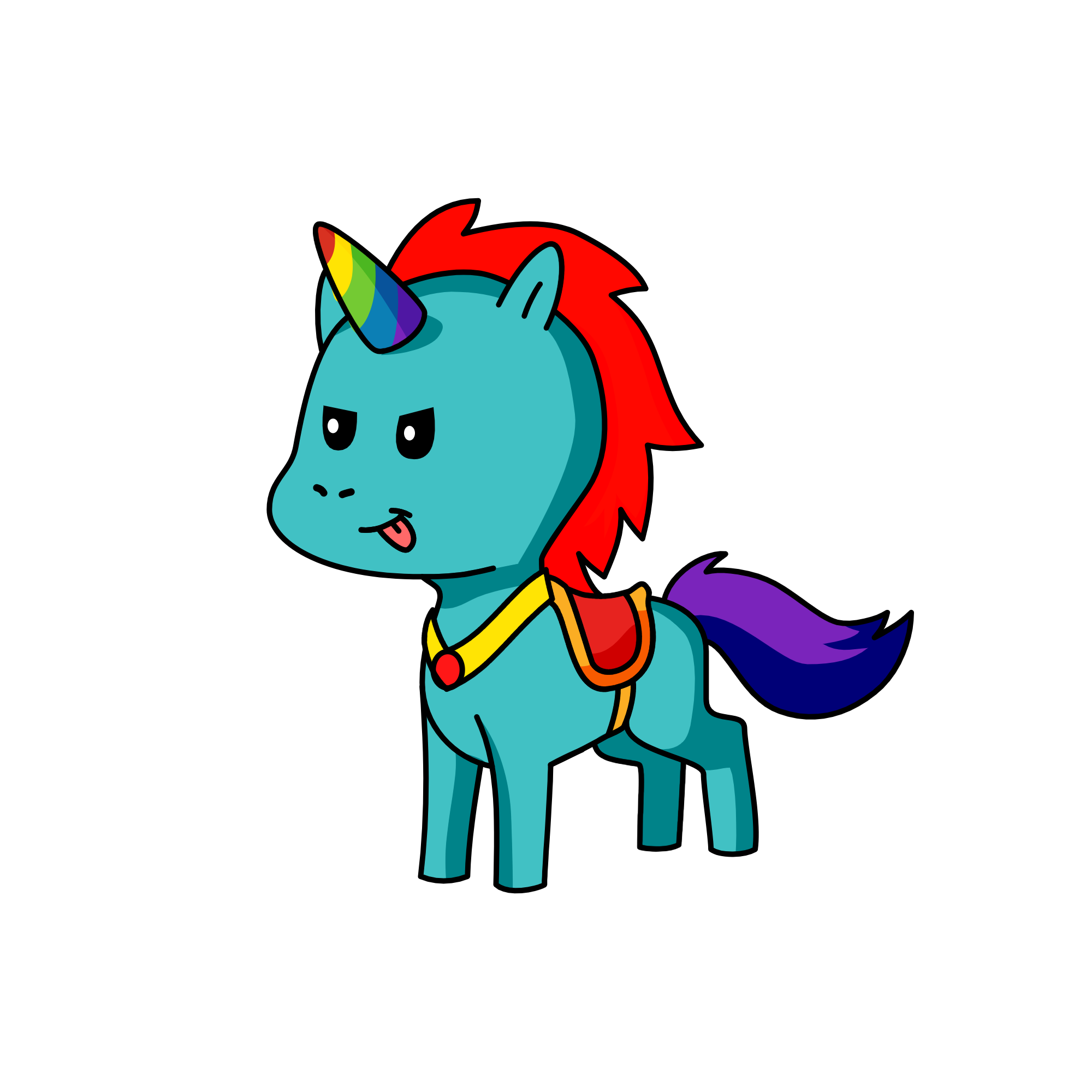 Rainbow Dash, the unicorn