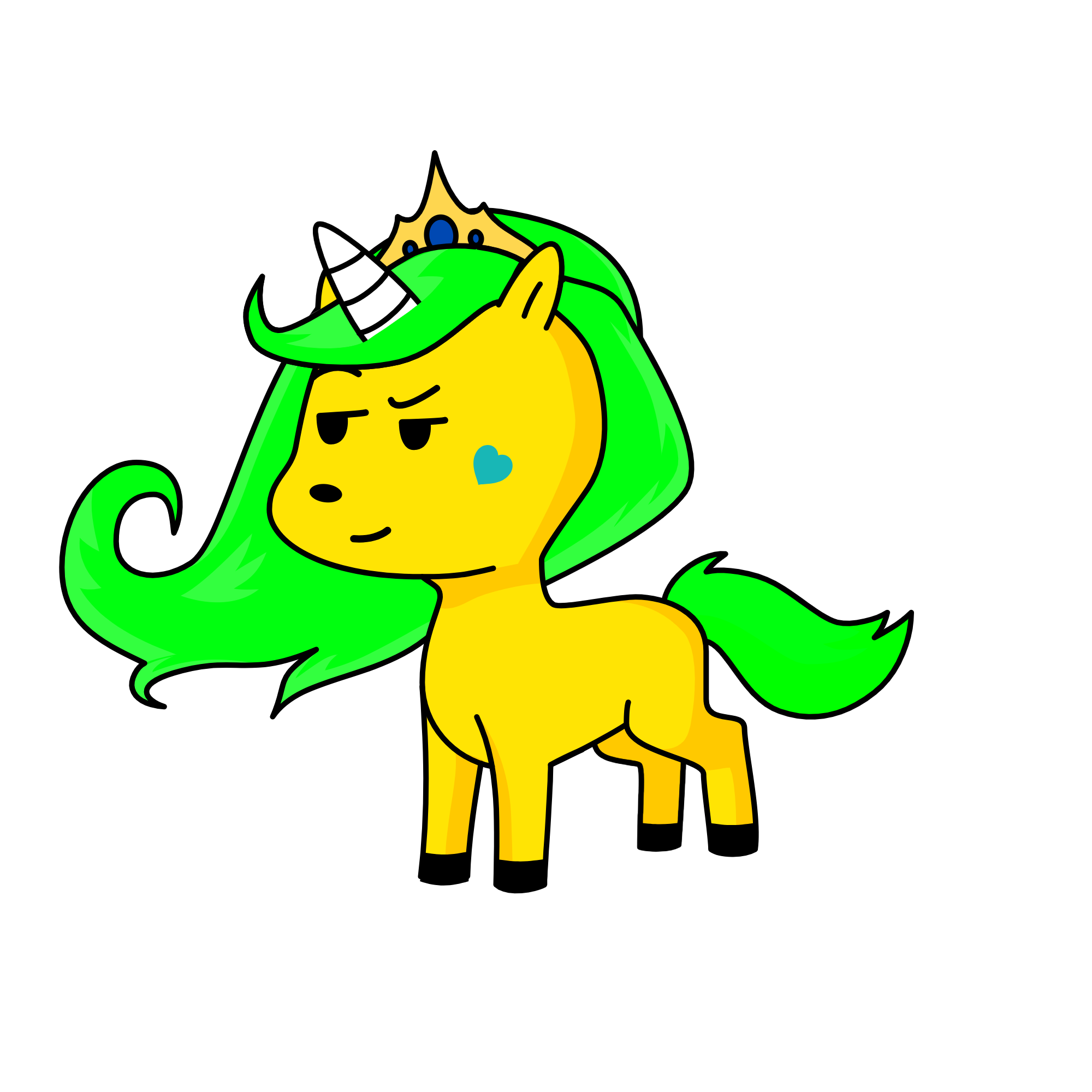 Moonlight, the unicorn