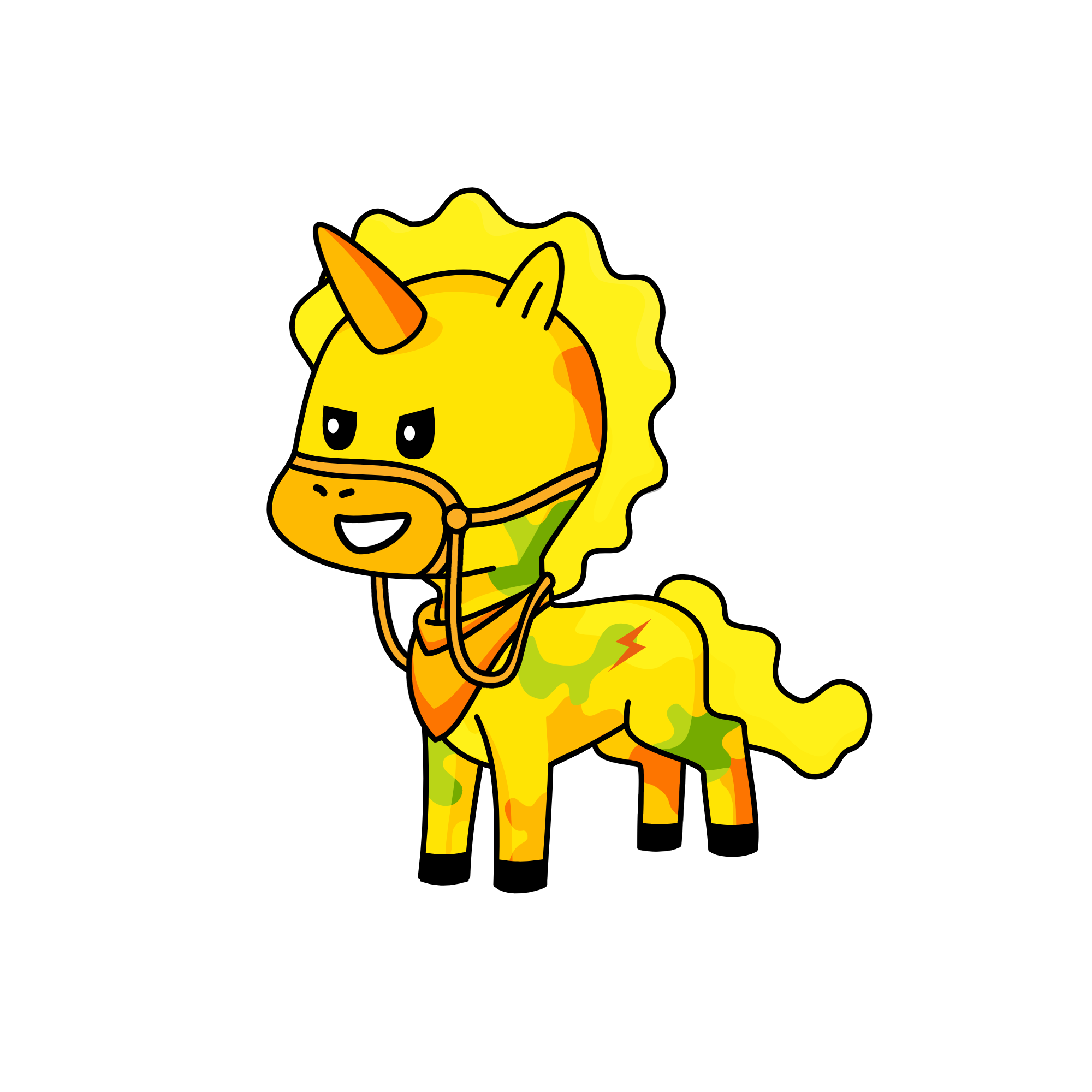 Yellow Mellow, the unicorn