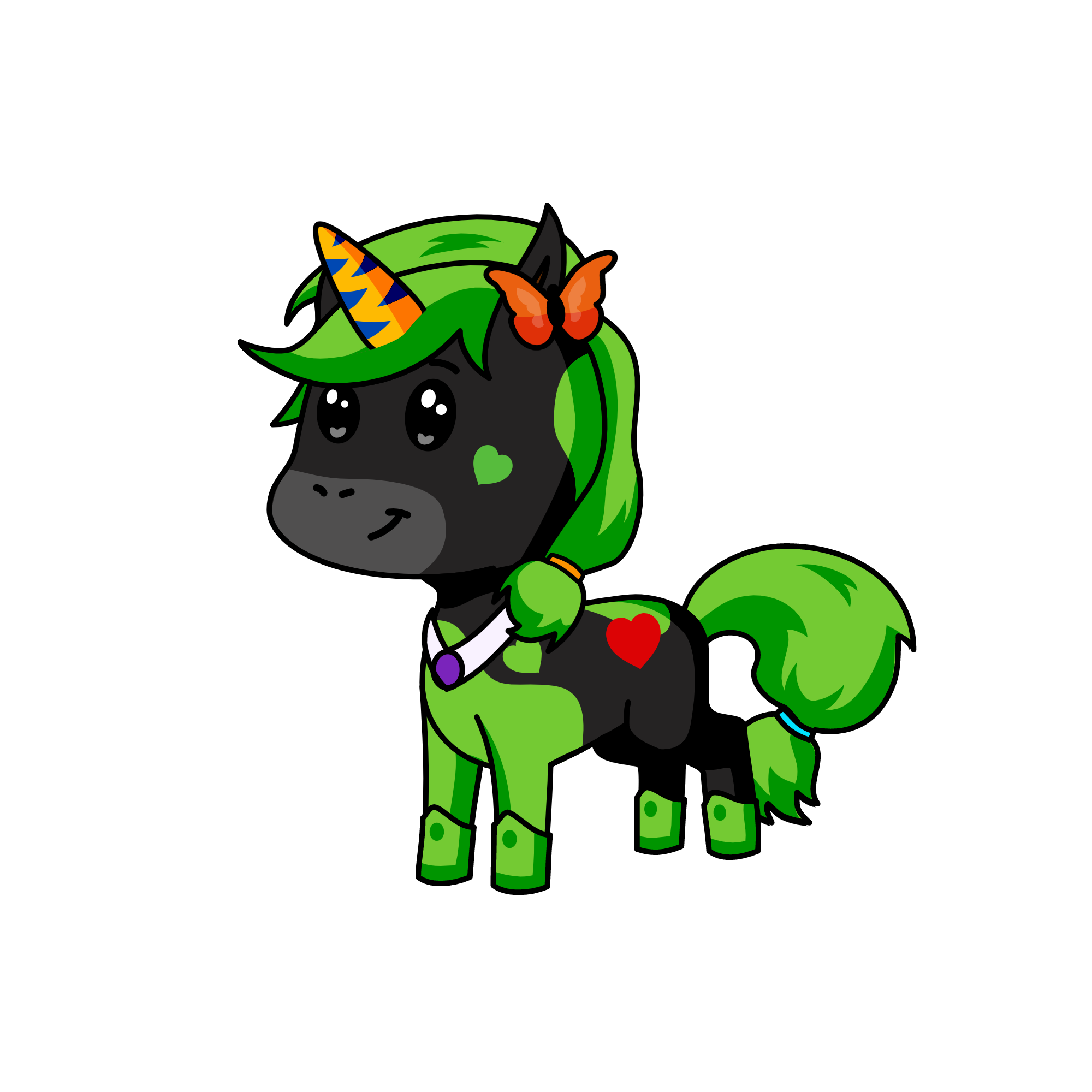Pom pom, the unicorn