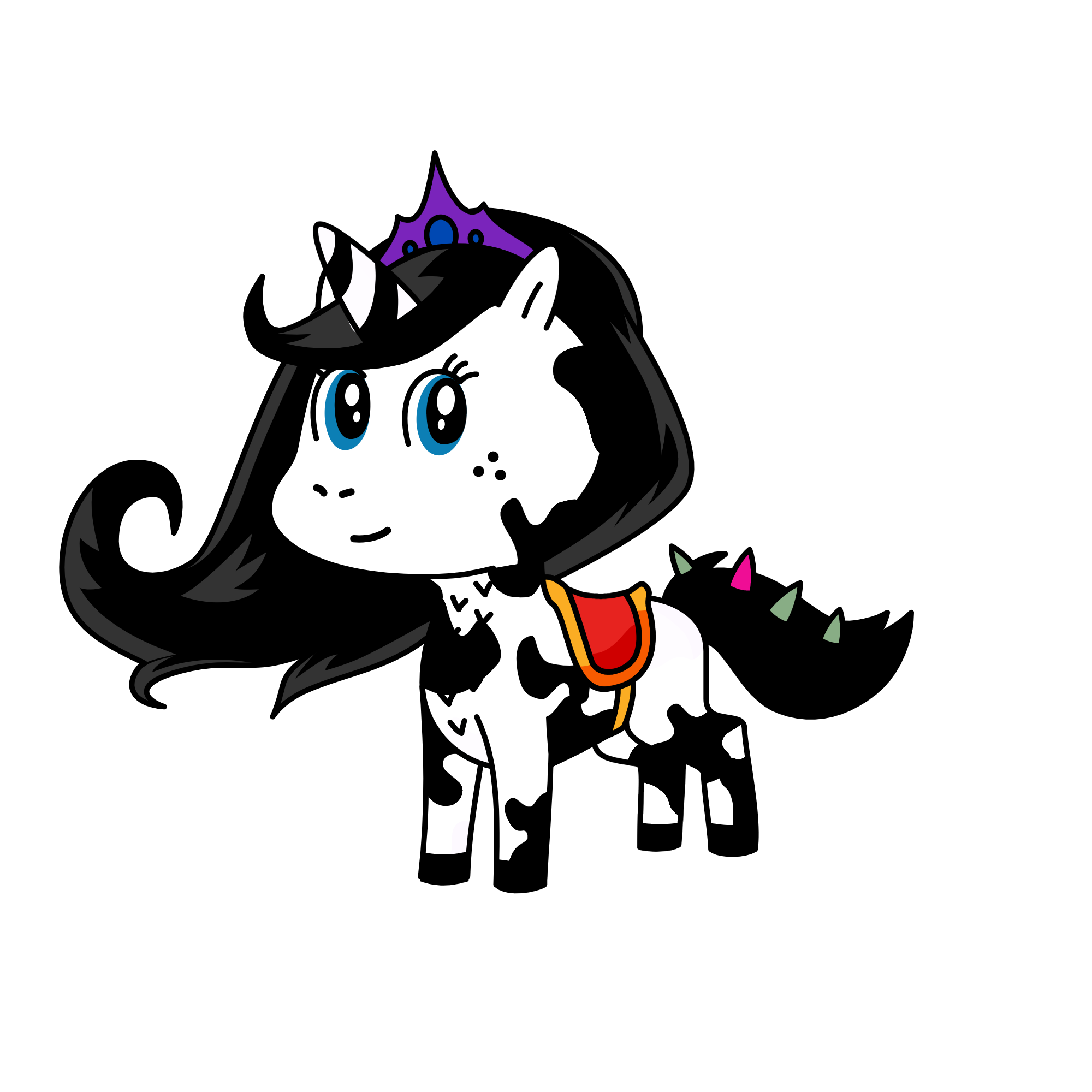 Black and white rocks, the unicorn