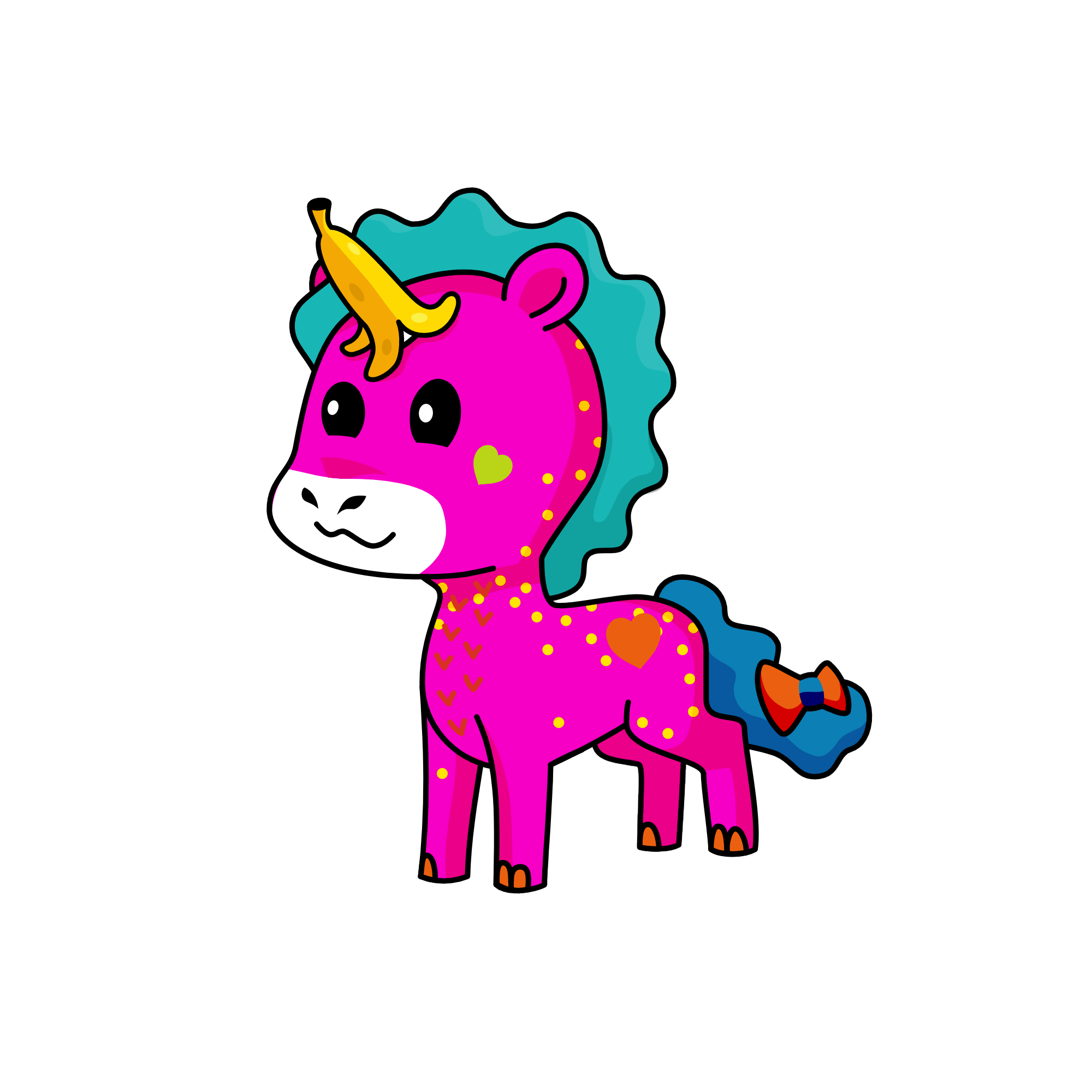 pretty please with a cherry on top, the unicorn
