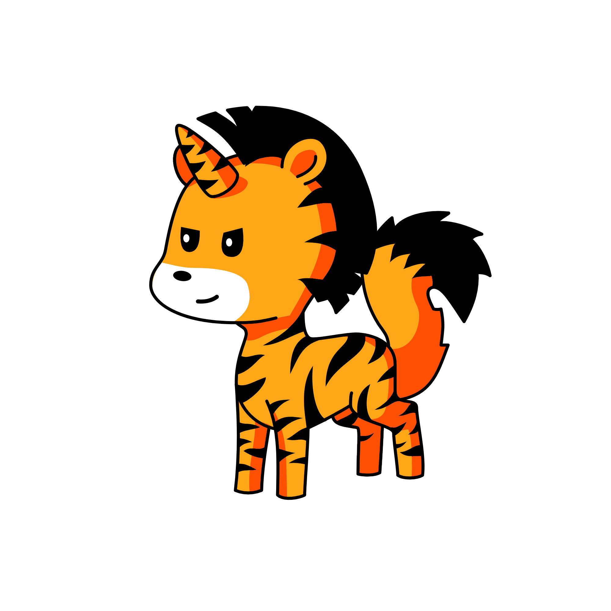 Your local everyday tiger... UwU, the unicorn
