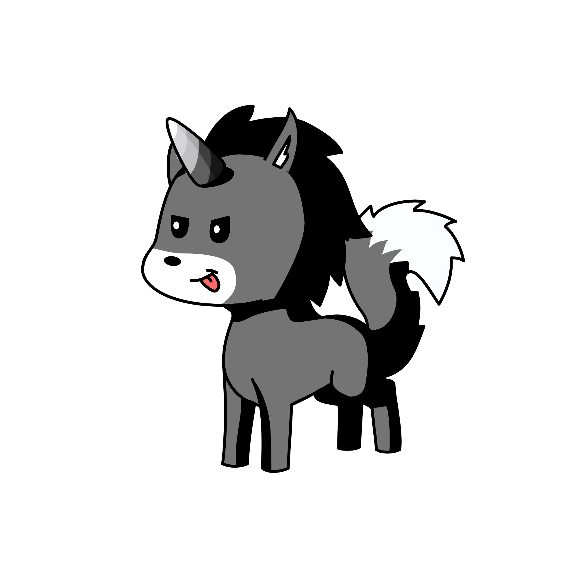 Just a random wolf :/, the unicorn