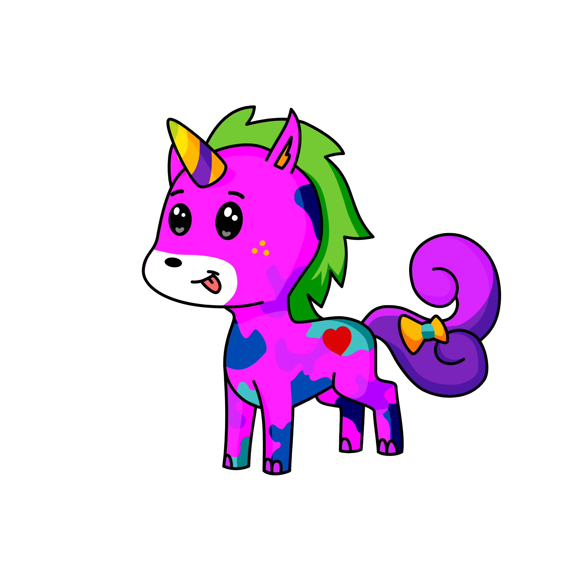 rainbow sparkles, the unicorn