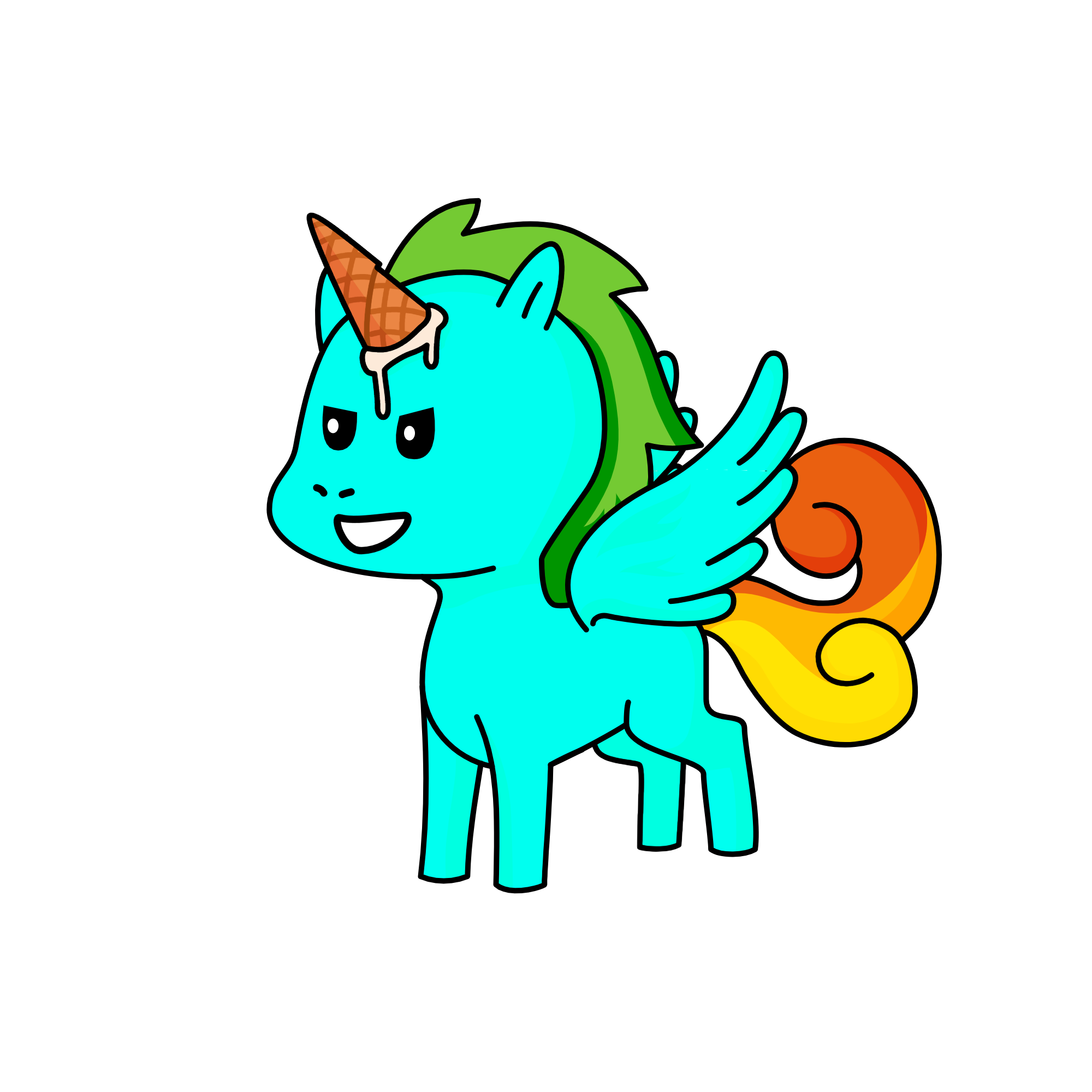 Rainbow Dash, the unicorn