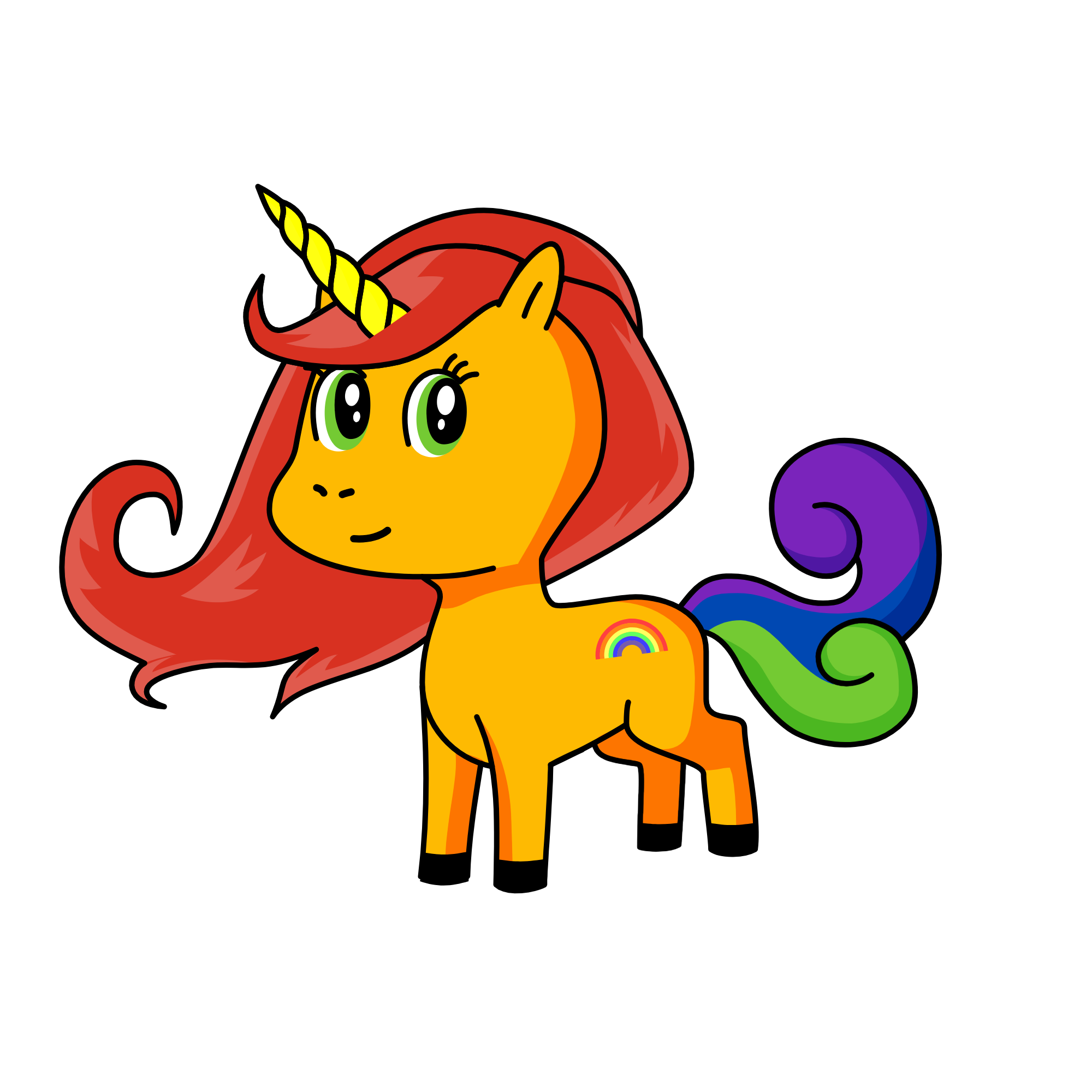 Rainbow, the unicorn