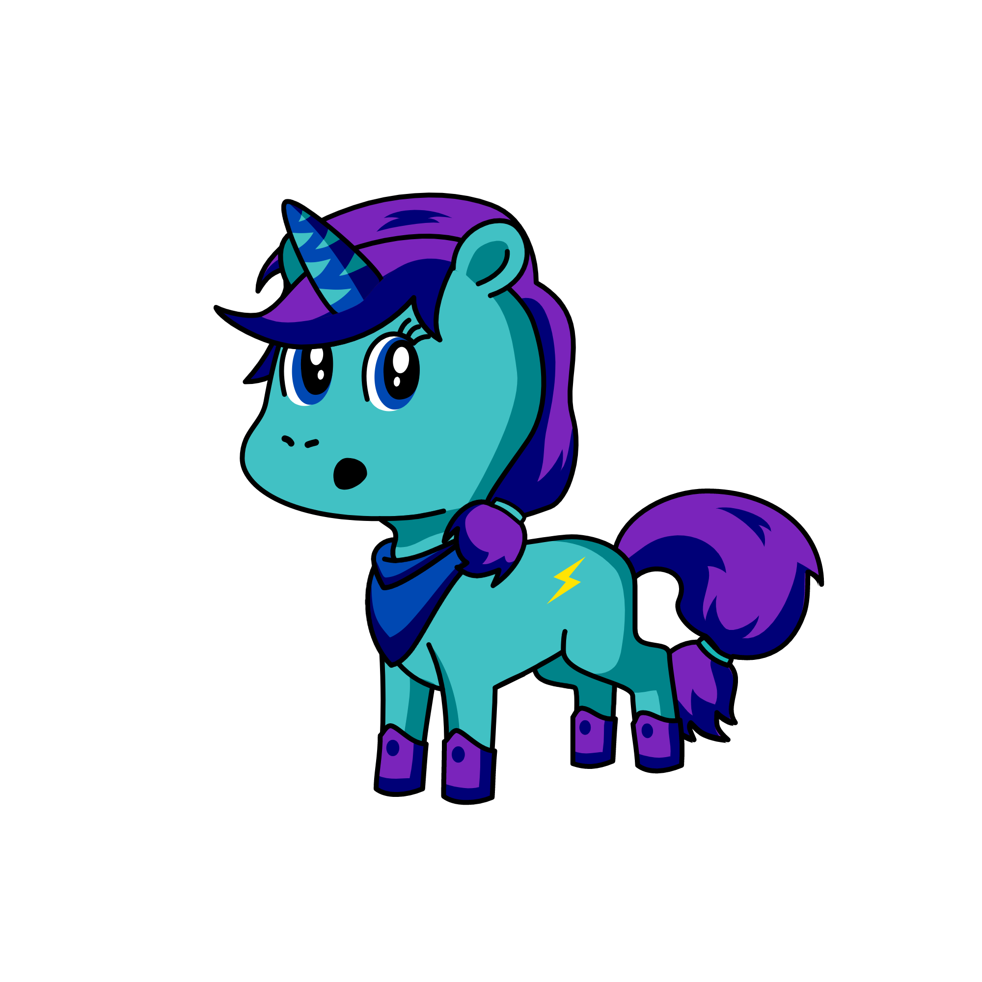 snowy corn, the unicorn