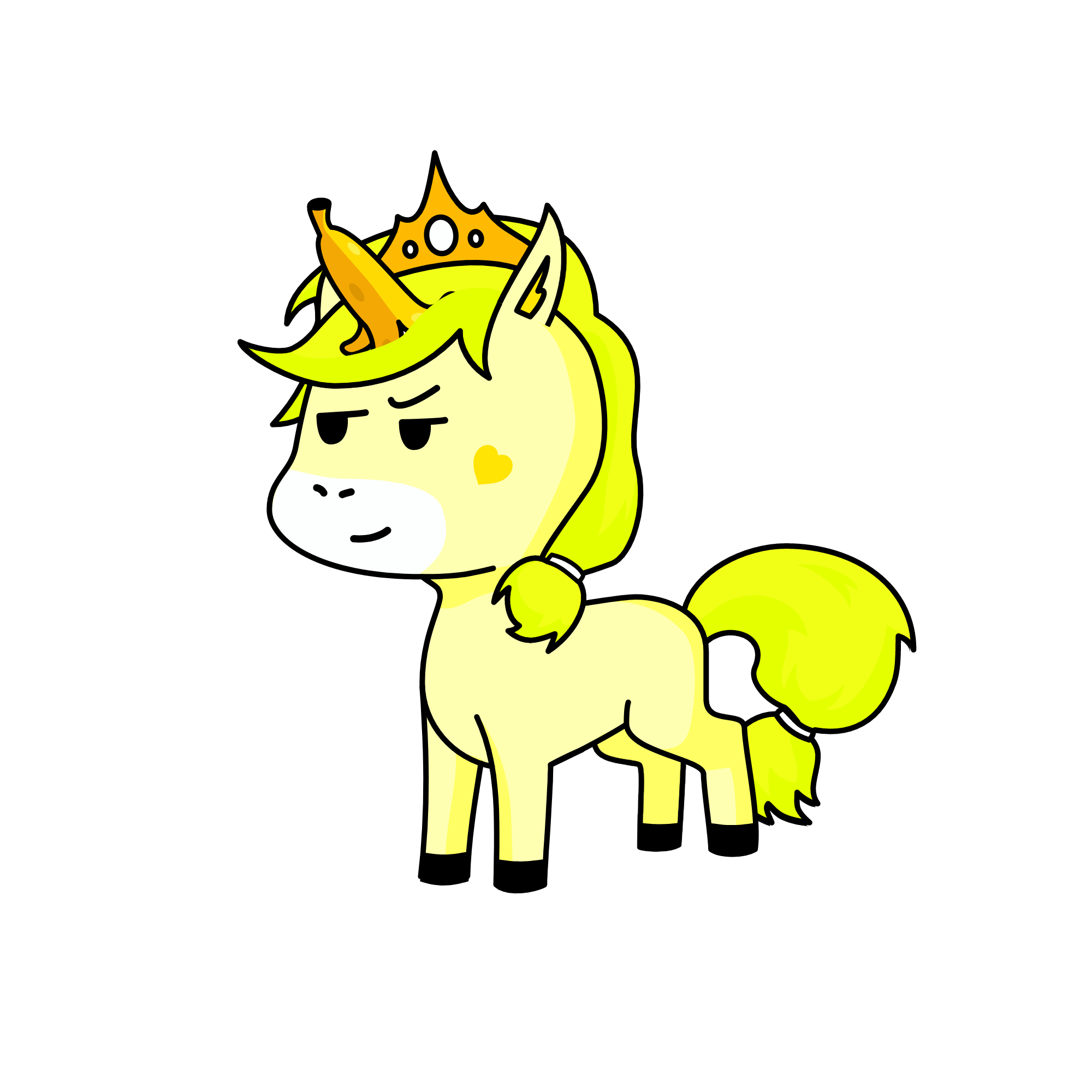 Uni yellow, the unicorn
