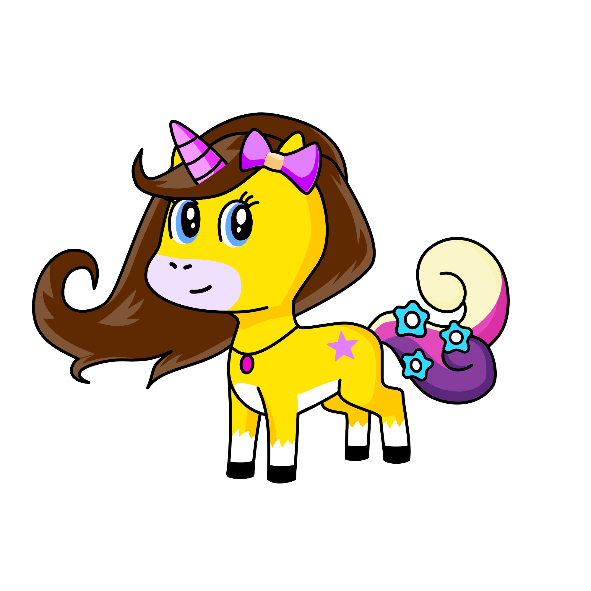 Goldy, the unicorn
