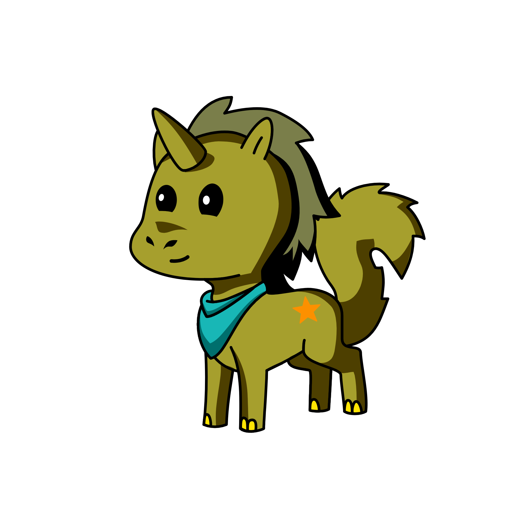 cute, the unicorn