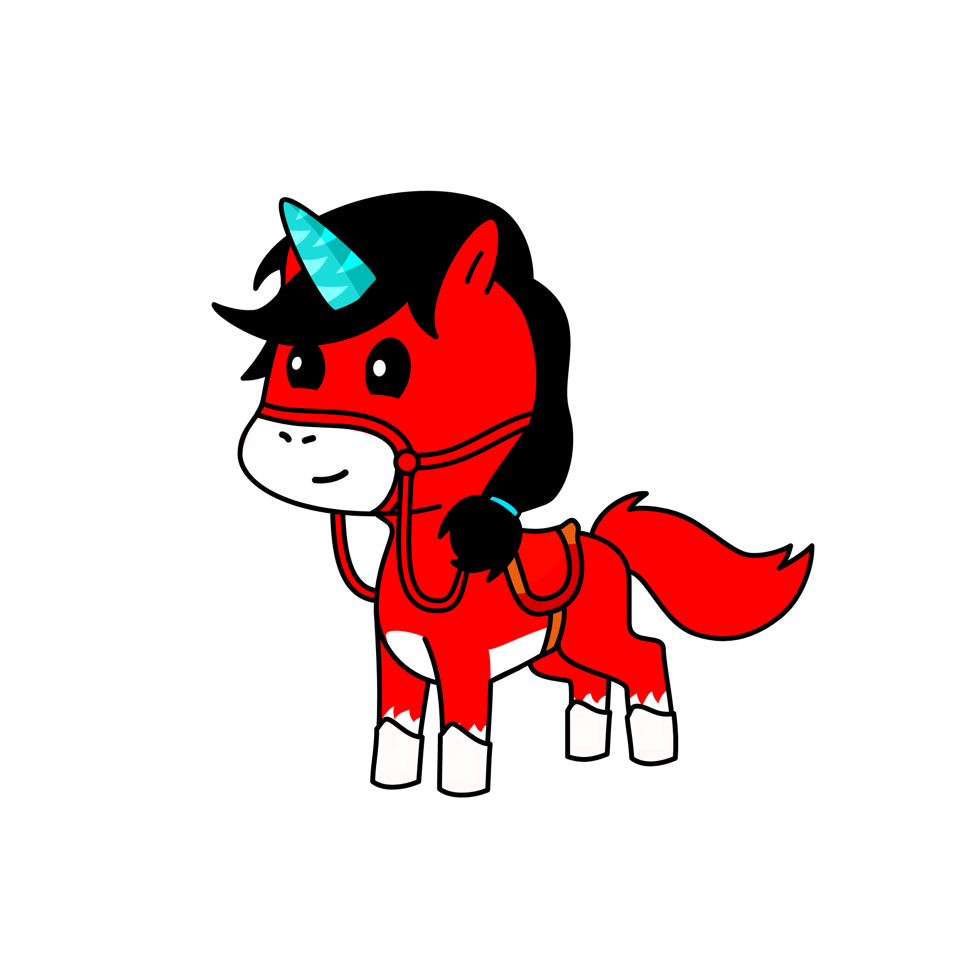 red unicorn, the unicorn