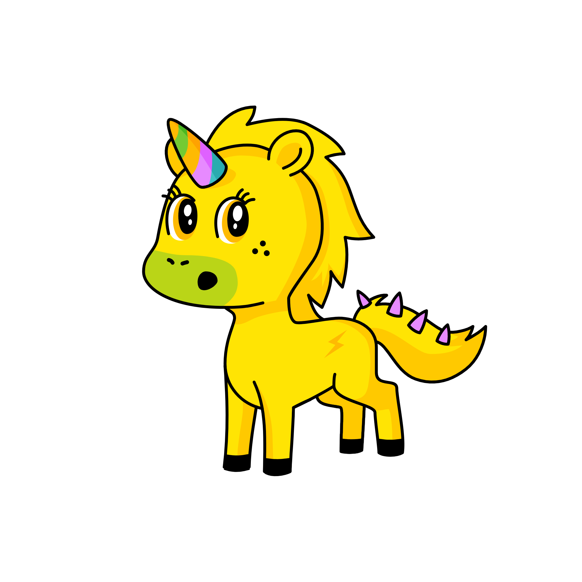cute, the unicorn