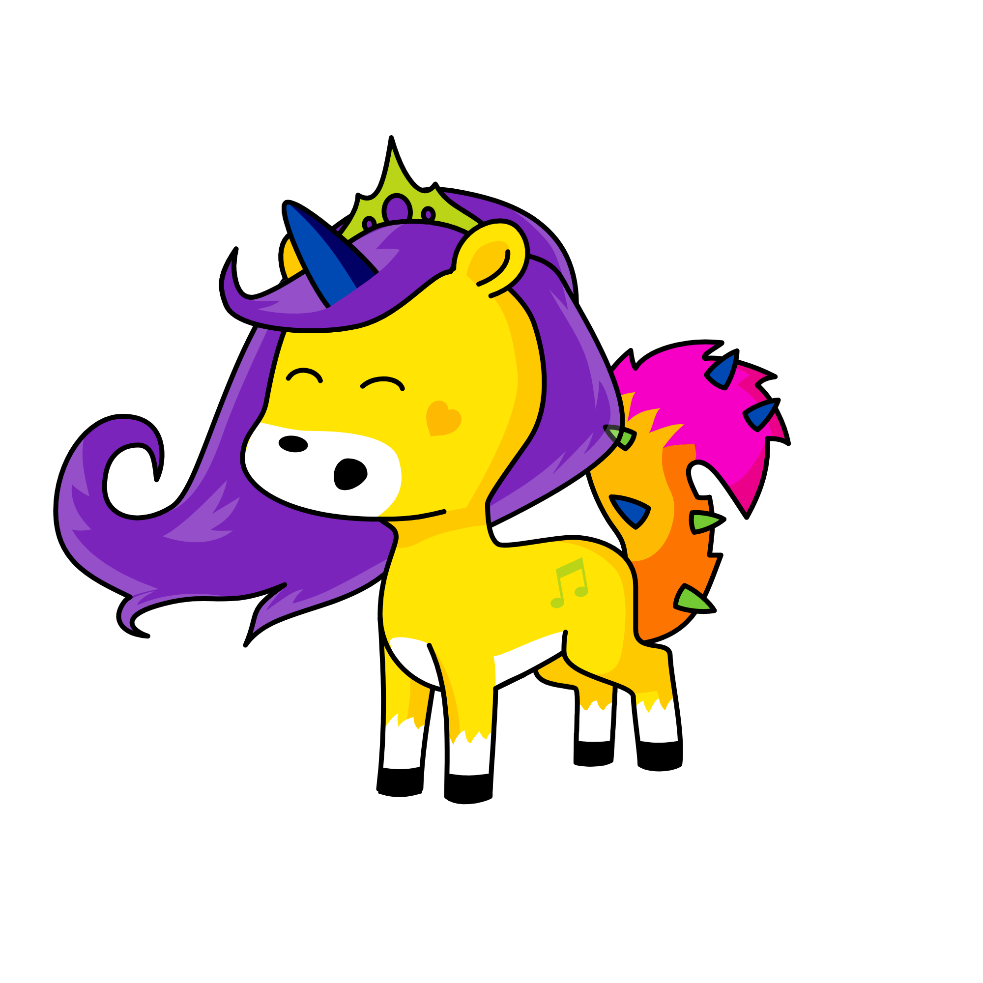 LOL means laugh out loud so don't write or say LOL, the unicorn