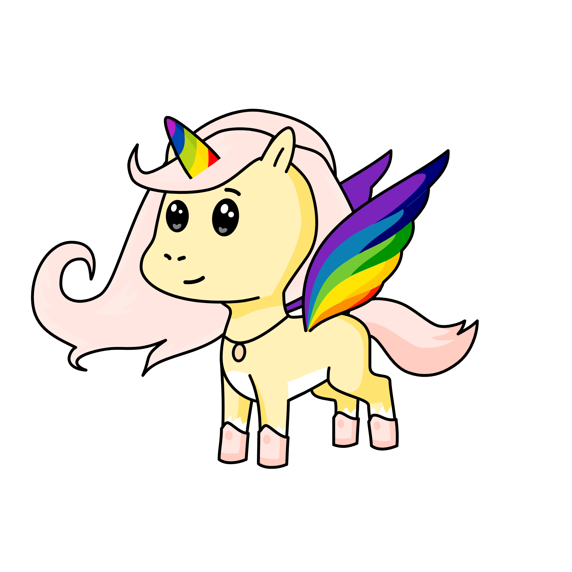 Dark rainbow, the unicorn