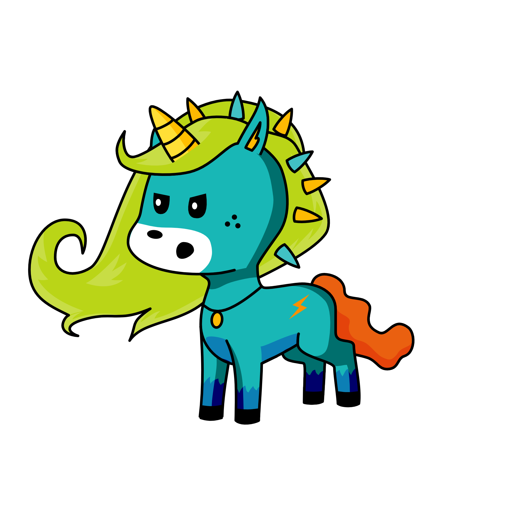 Queen of rocking (sister of malina), the unicorn
