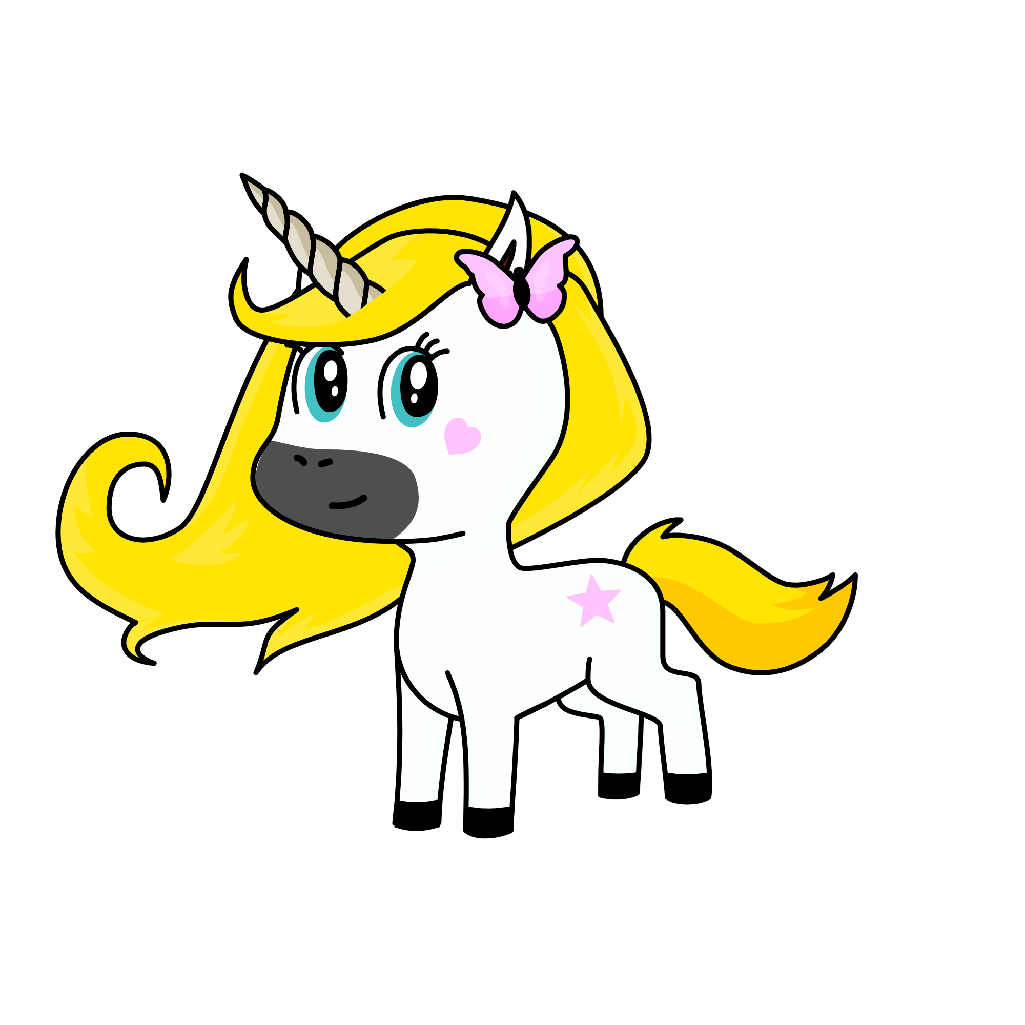 Princesses, the unicorn