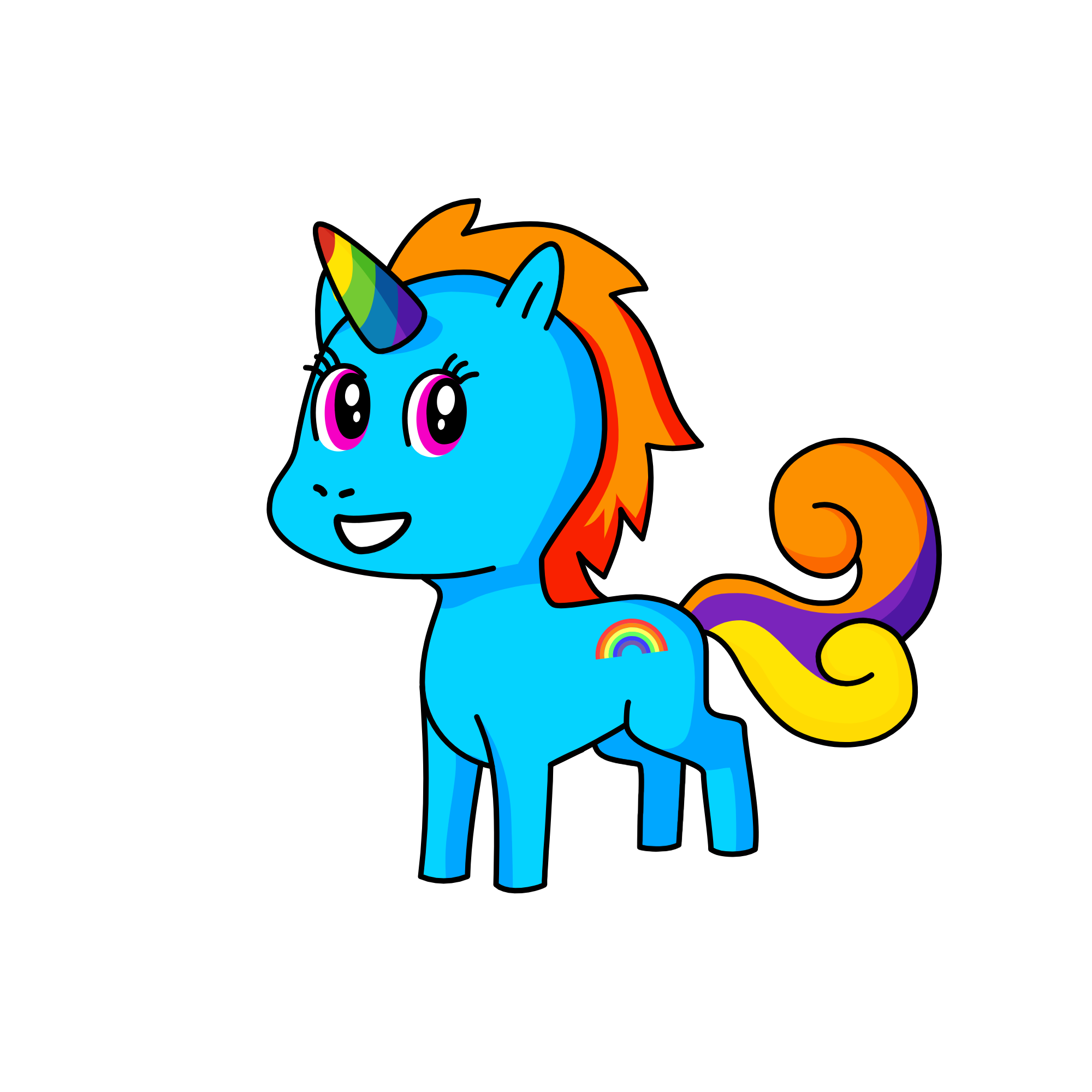 Rainbow Dash, the unicorn