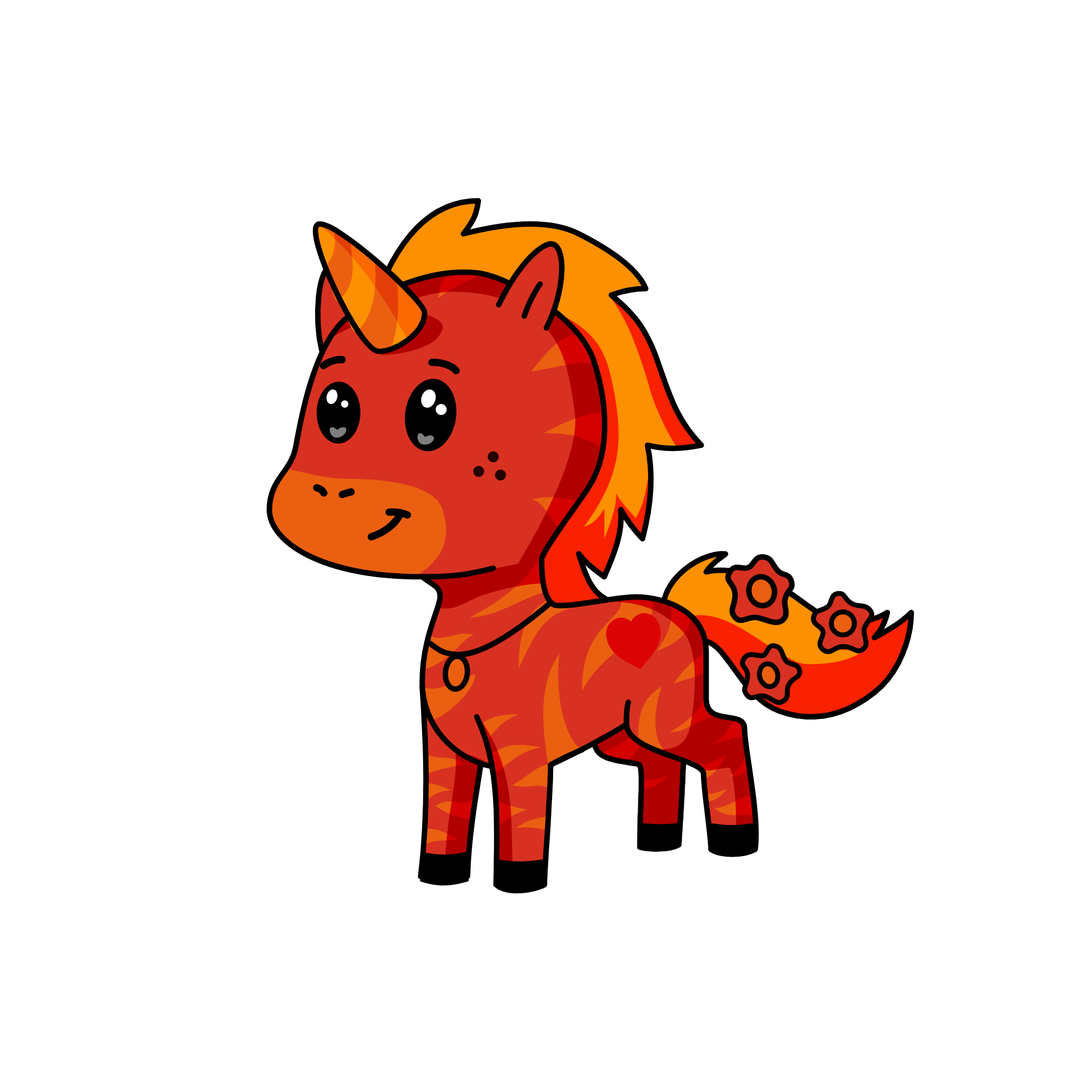 flame, the unicorn