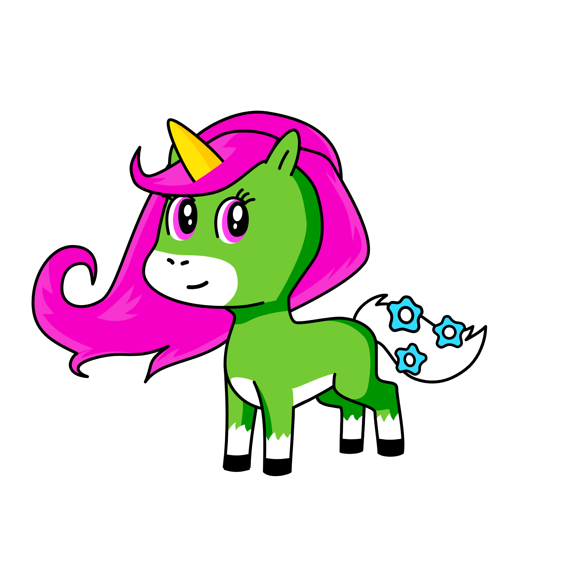 Flower girl, the unicorn