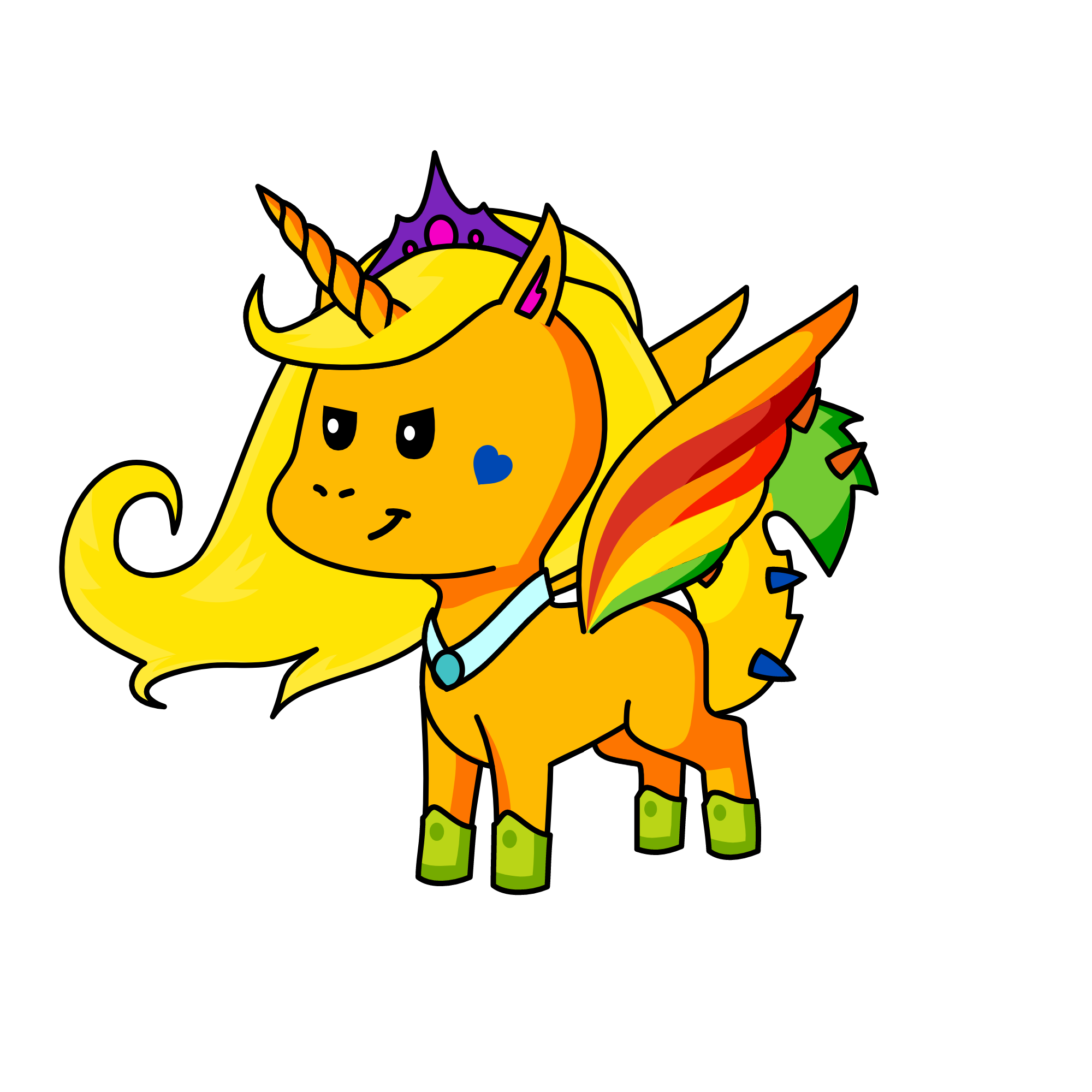 Queen of Elements, the unicorn