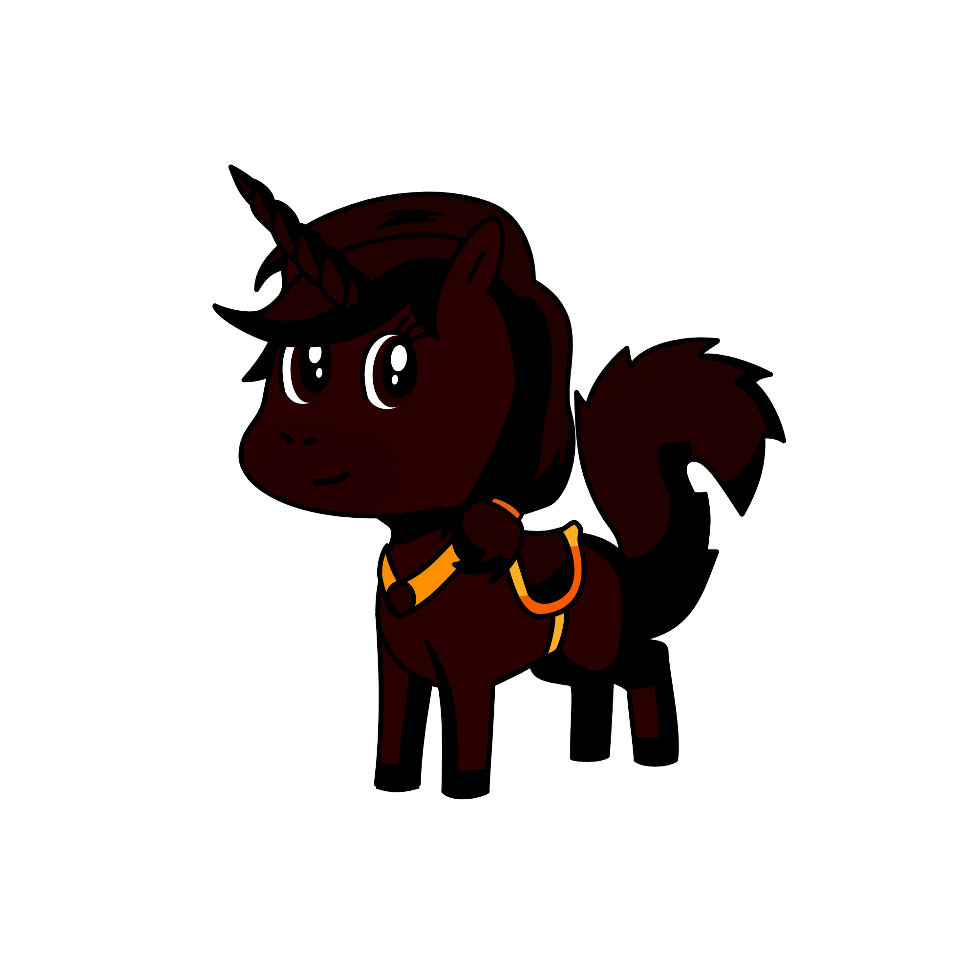Blacky, the unicorn