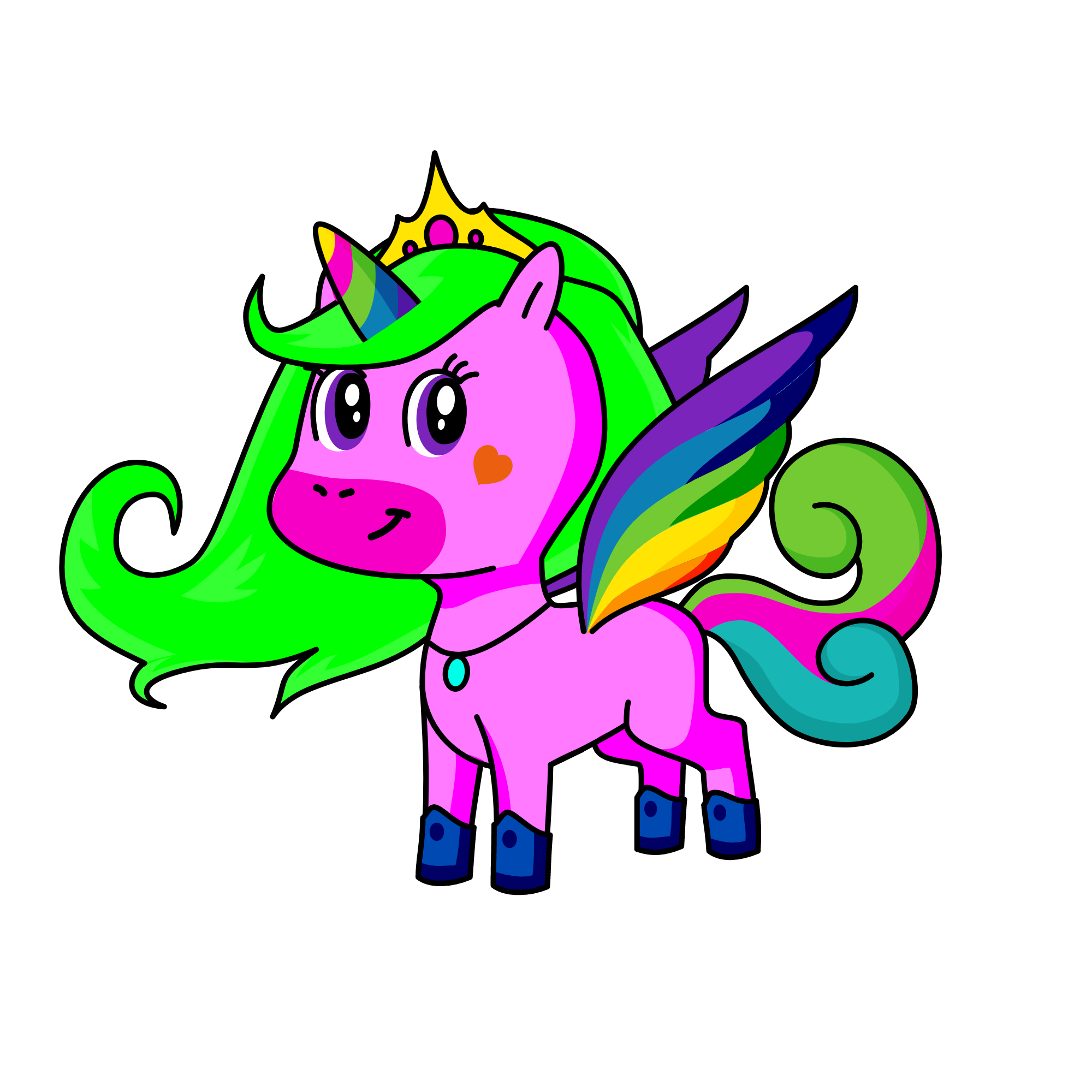 la reina arcoíris , the unicorn