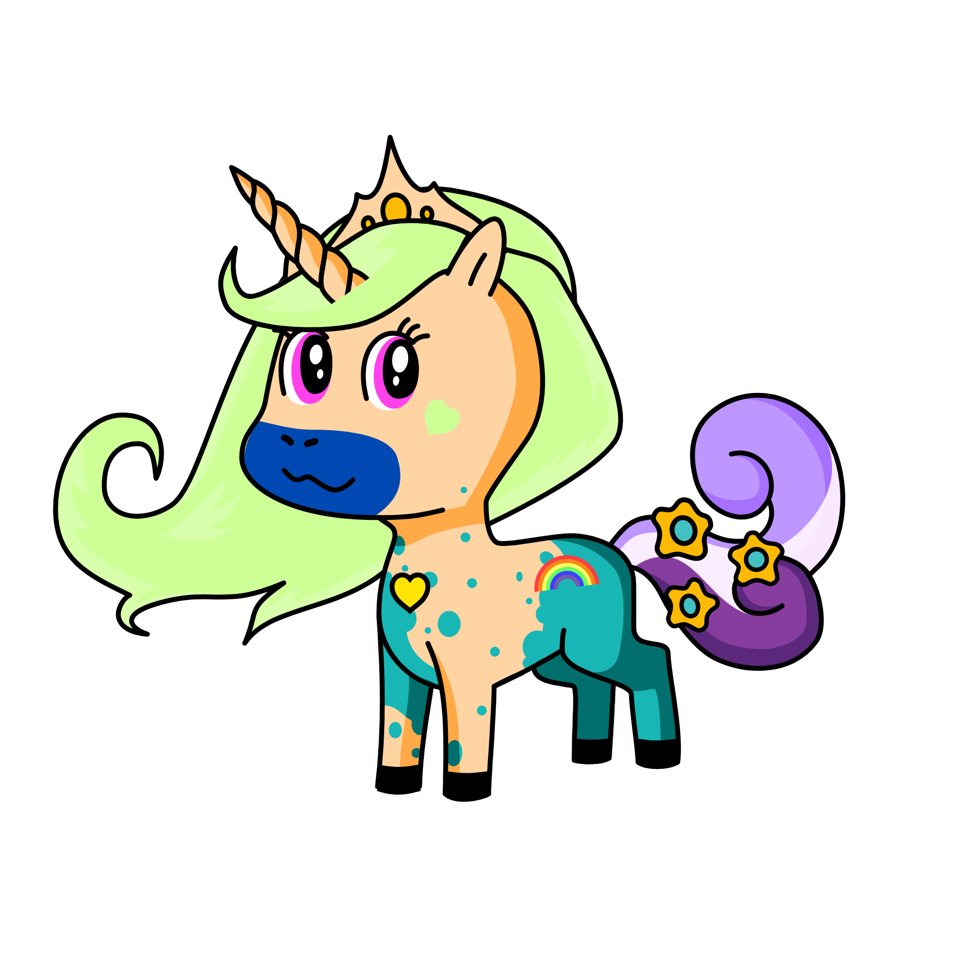 cute, the unicorn