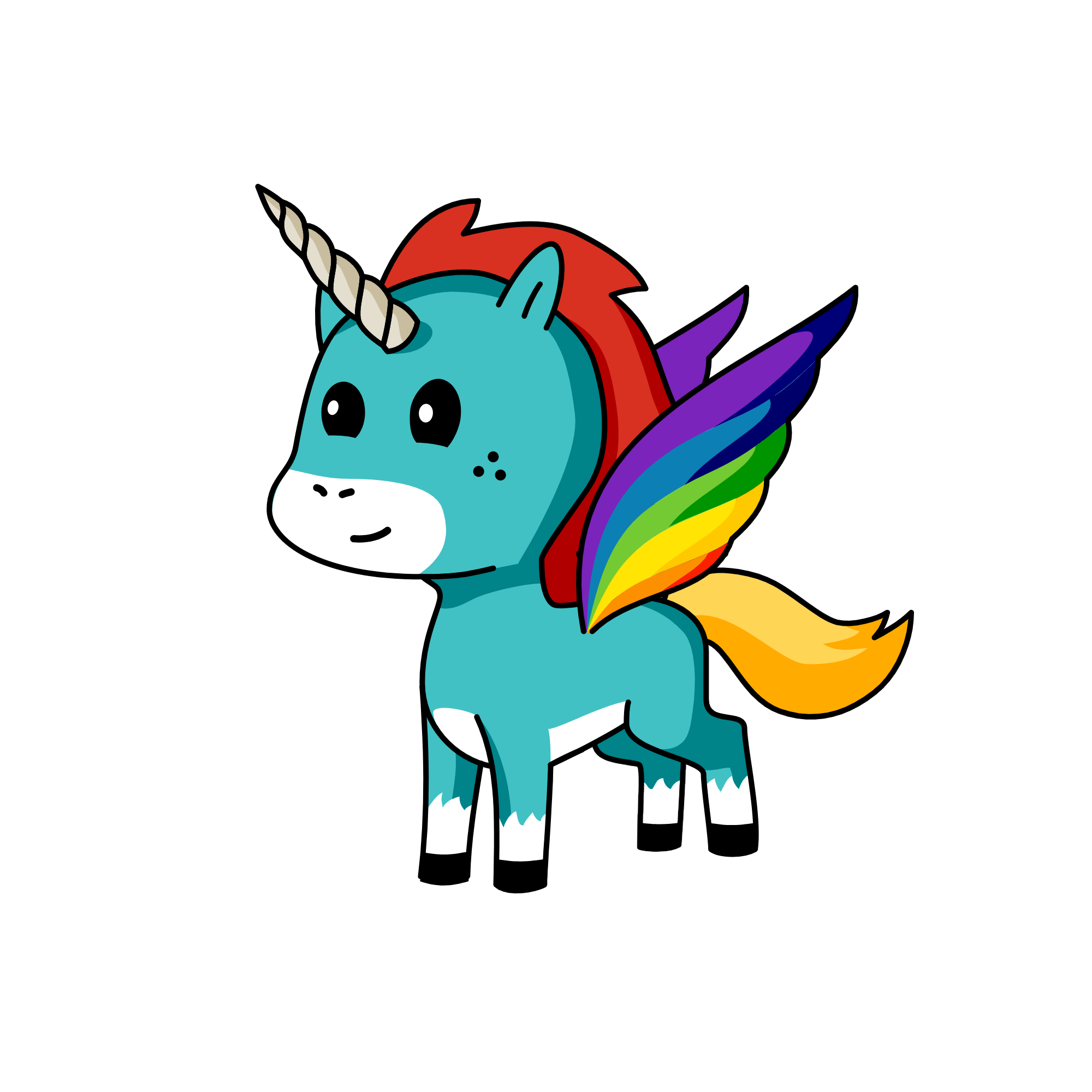 Rainbow Dash, the unicorn