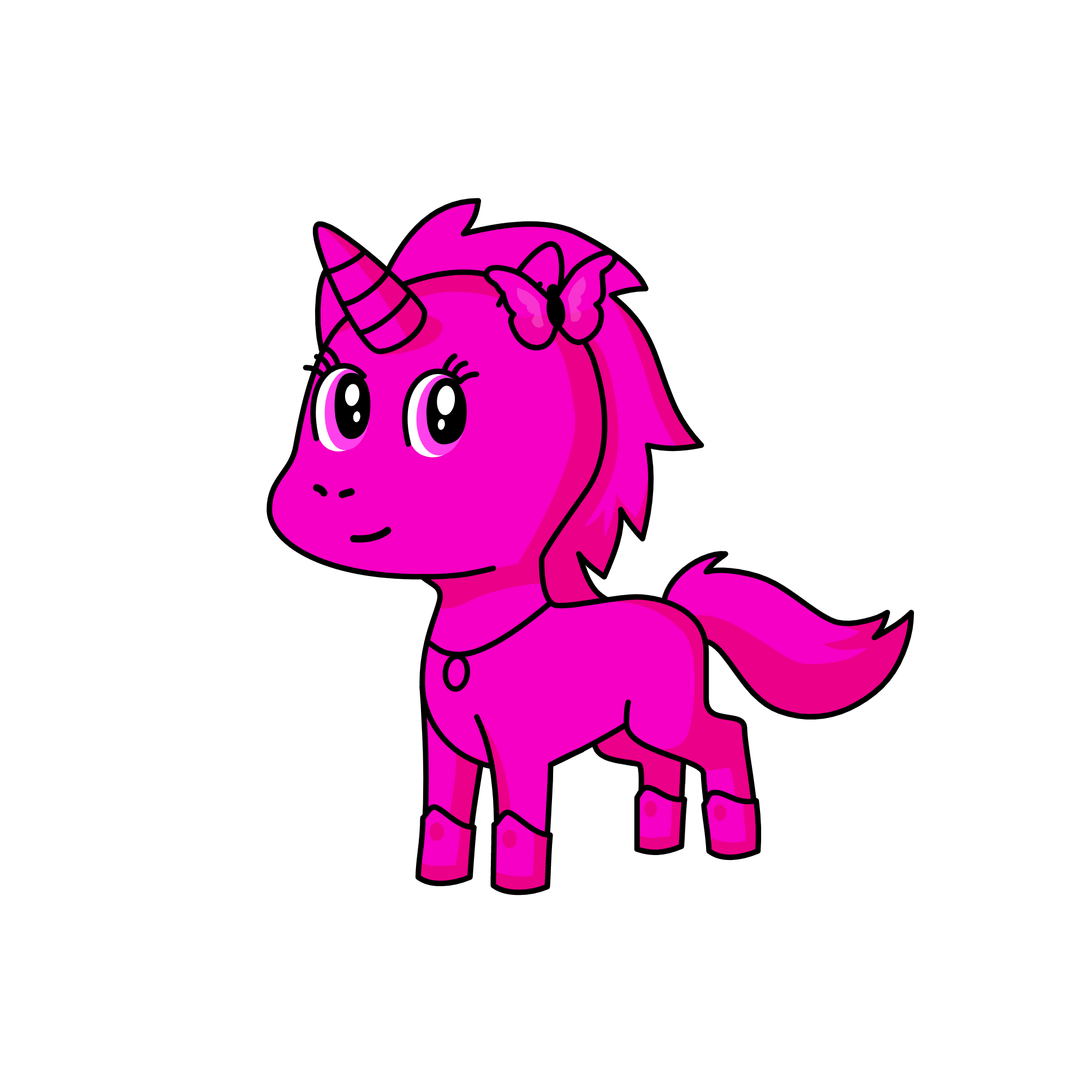 Pink, the unicorn
