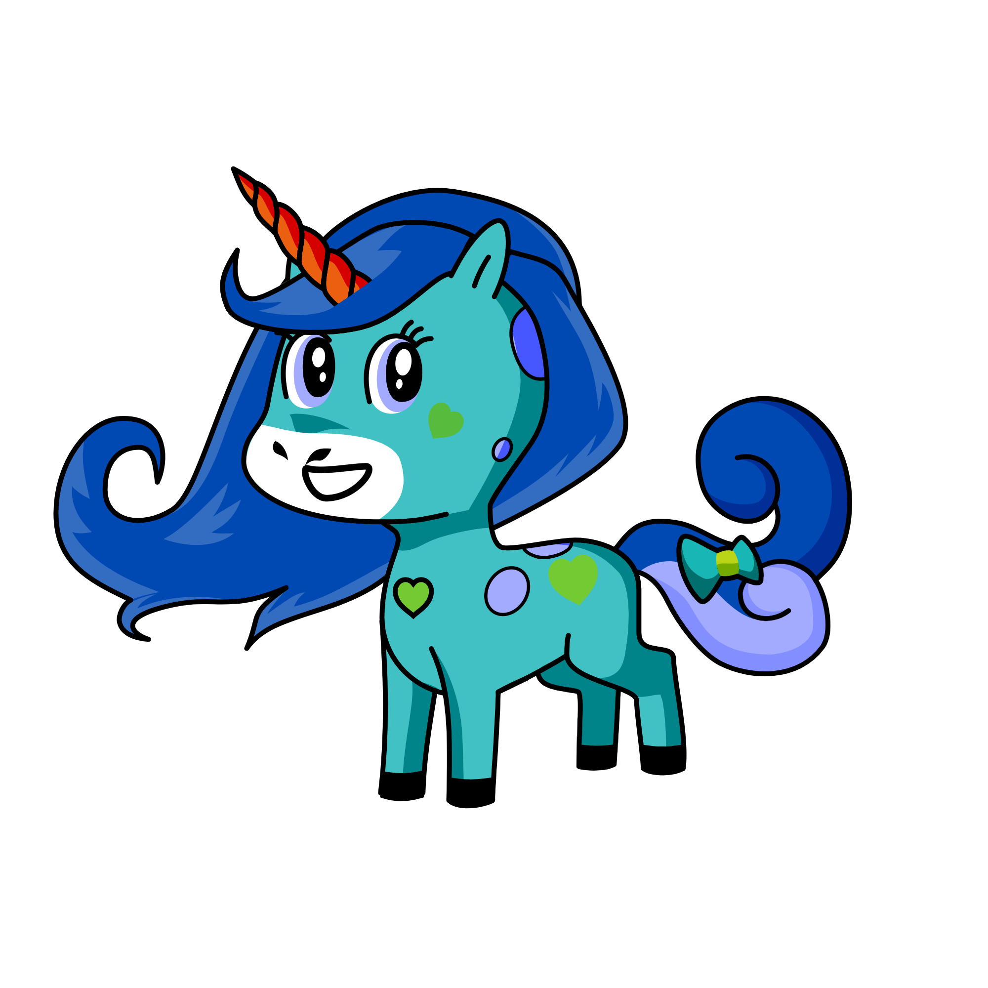 bleu, the unicorn