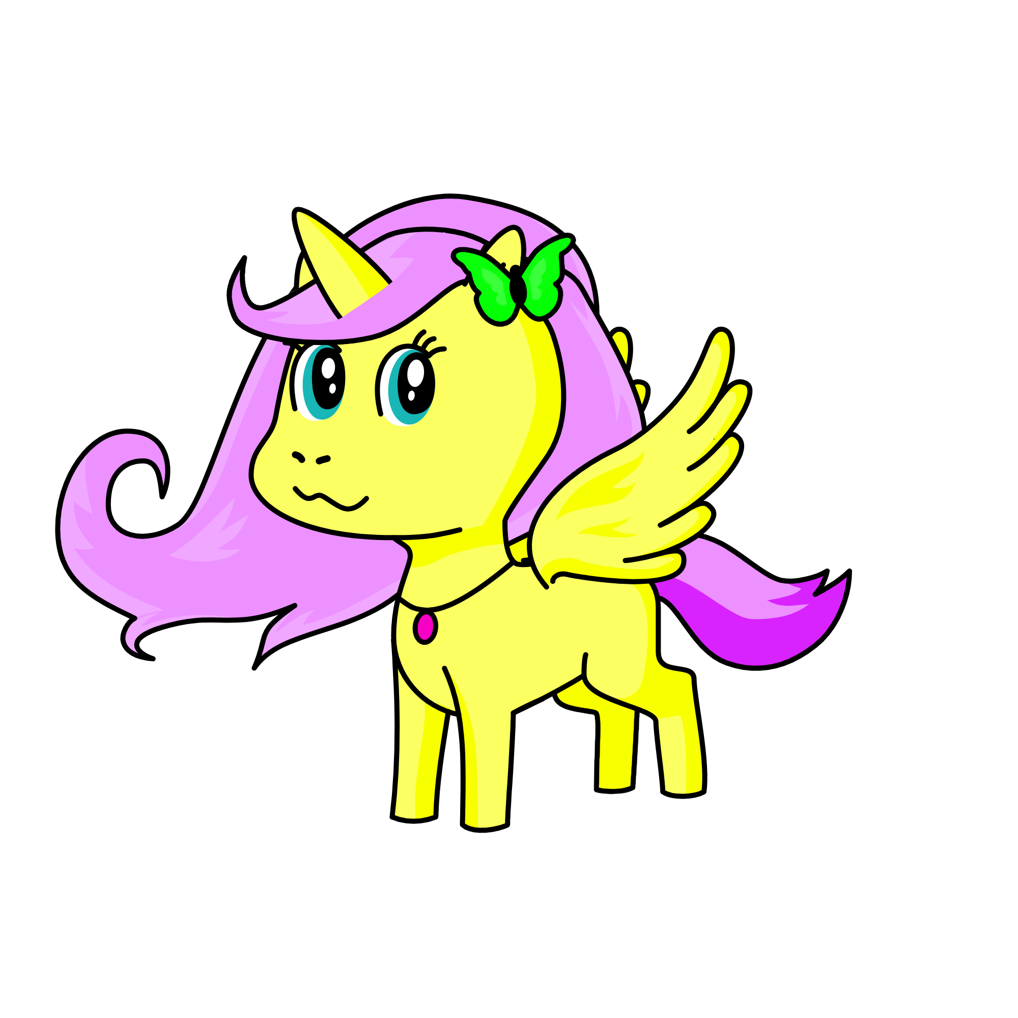 Fluttershy, the unicorn