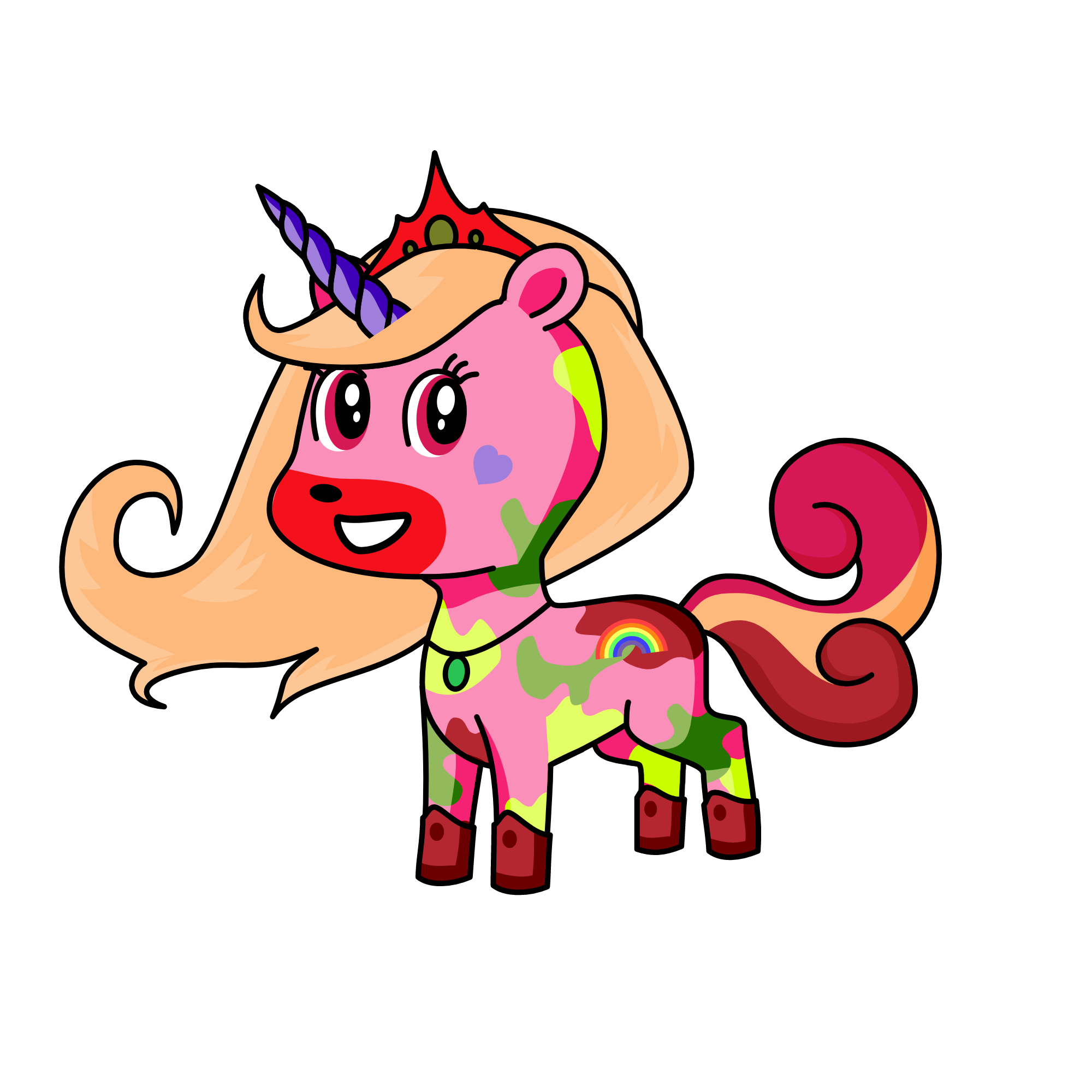 the girl who comes and make stuff real what u want to be real, the unicorn