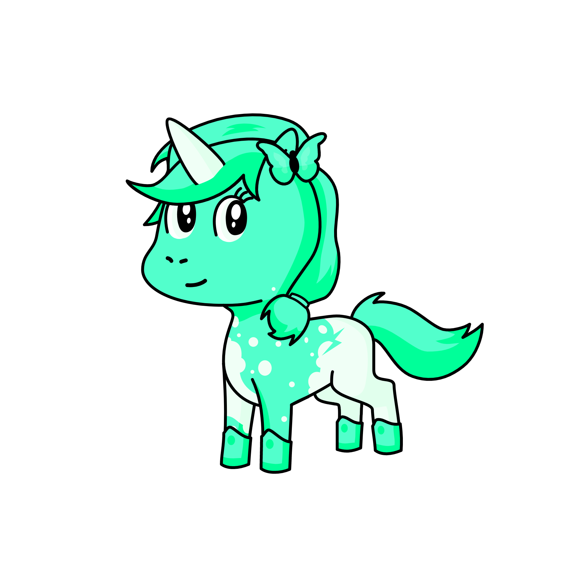 Cloudy, the unicorn