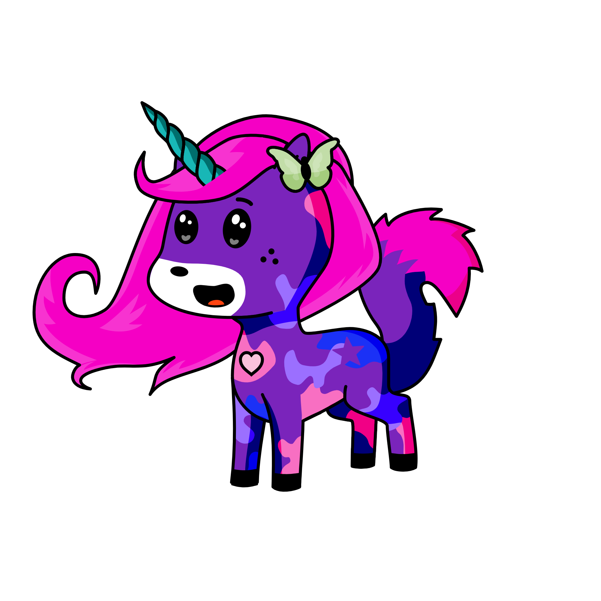 purple, the unicorn