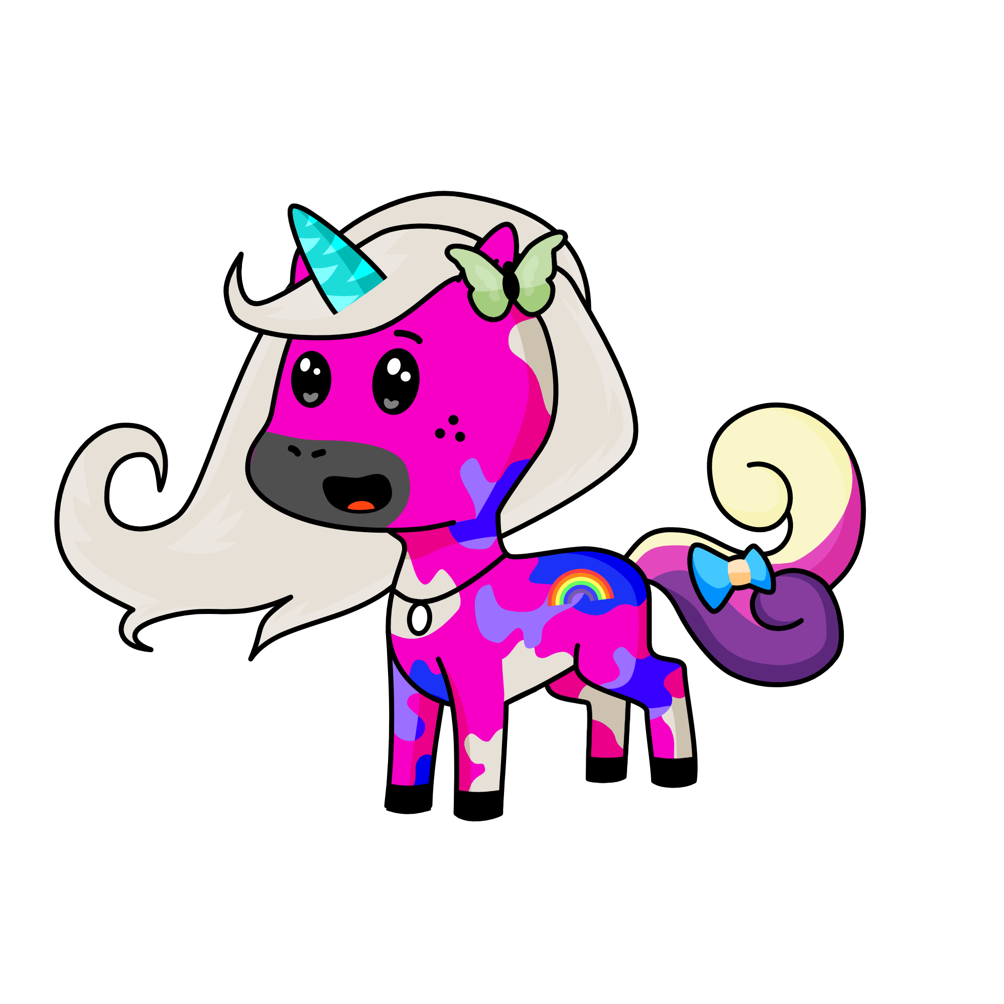 the pinky unicorn, the unicorn