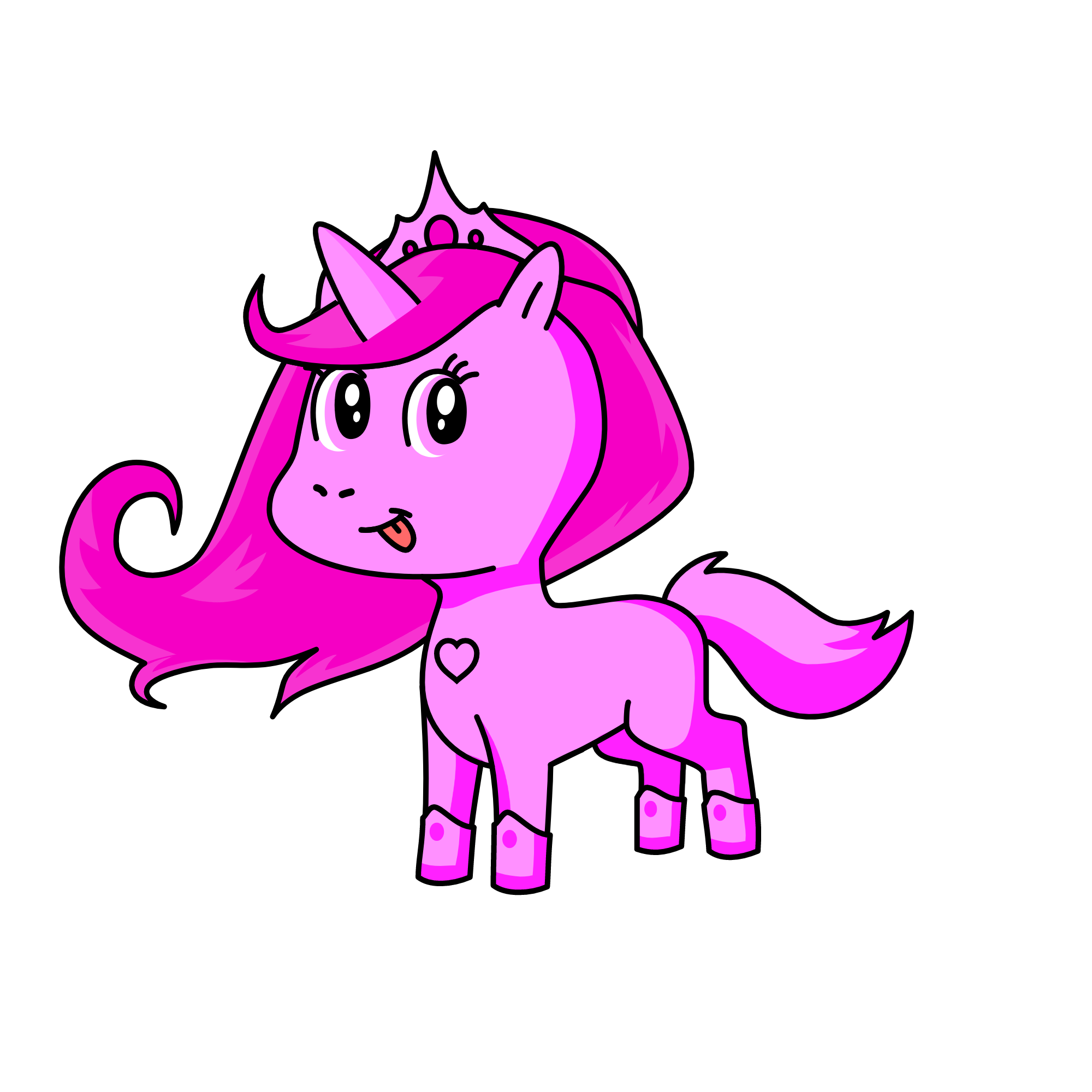 Pink Queen, the unicorn