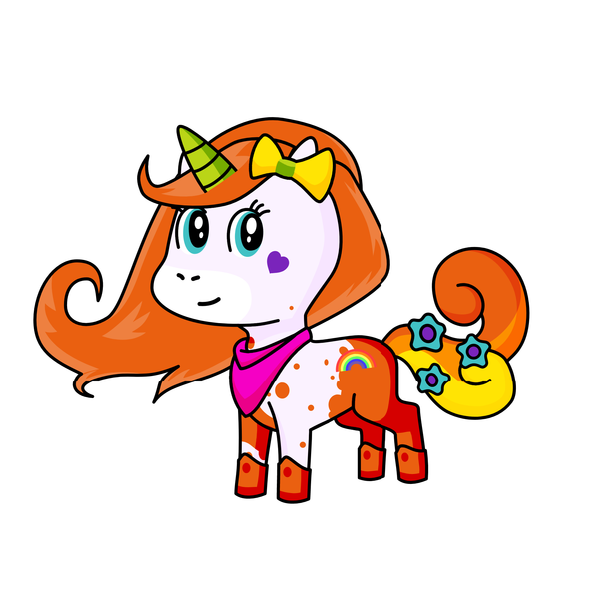 Rainbow , the unicorn