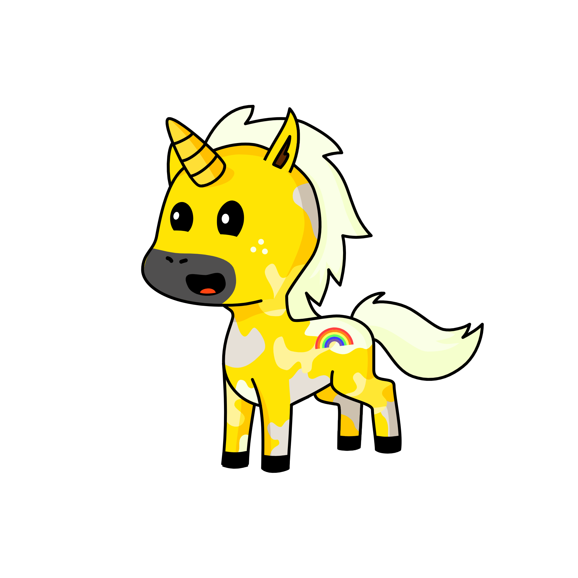 gold, the unicorn
