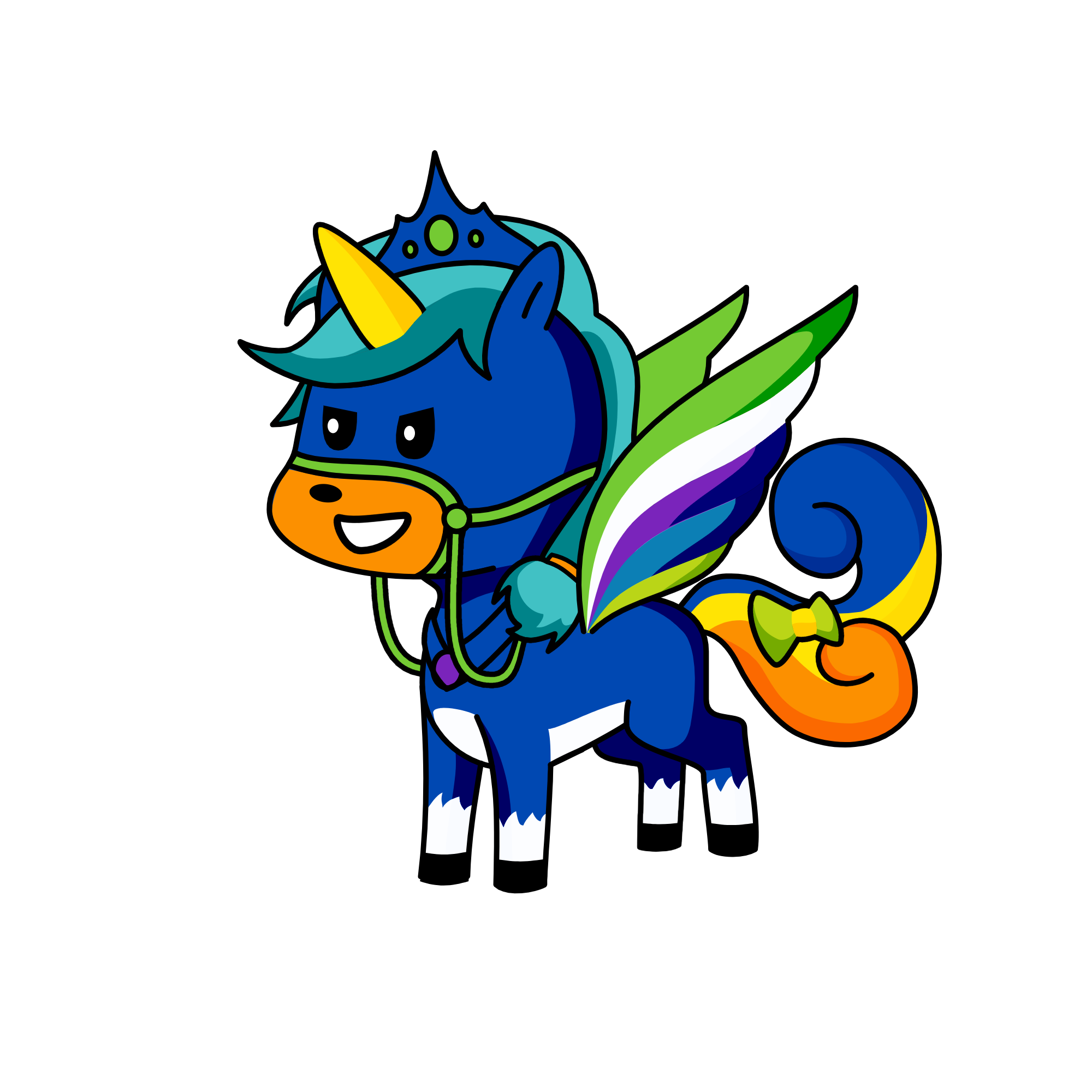 Shield boy, the unicorn