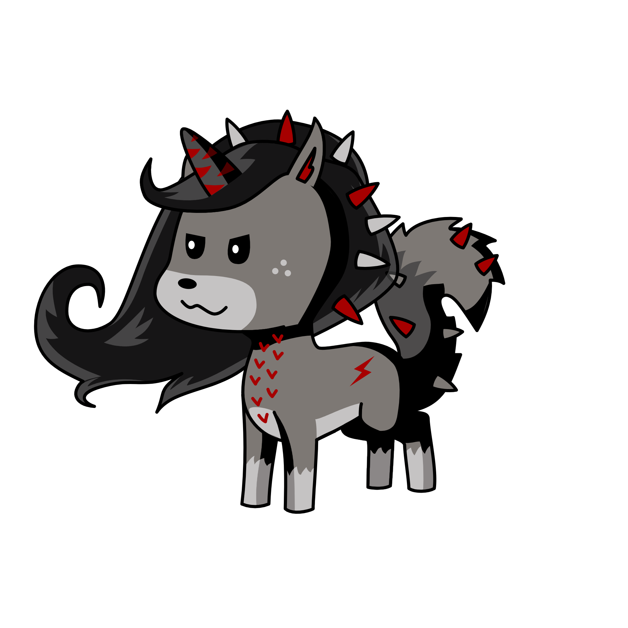 Scratched but Strong (wolf), the unicorn
