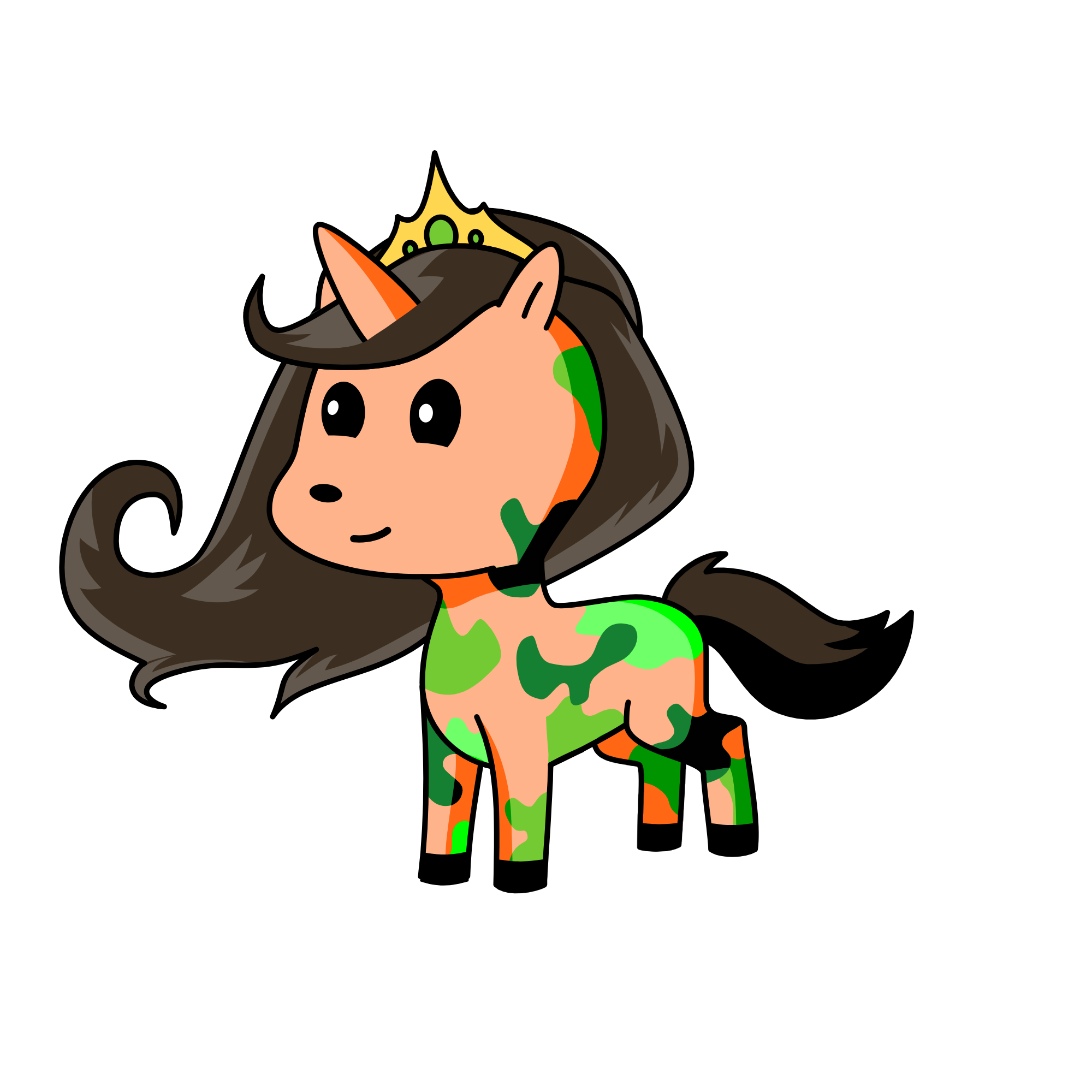 Queen Stephane, Queen of math., the unicorn