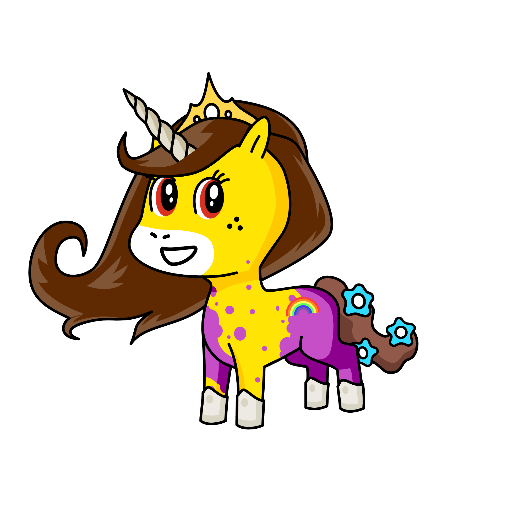 Tiwa the Beautiful Girl, the unicorn